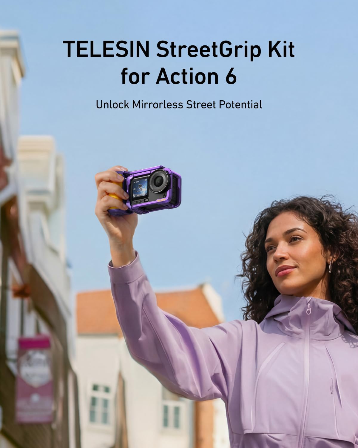 KIT DE SOPORTE METÁLICO TELESIN PARA DJI OSMO ACTION 6 COLOR PÚRPURA IRIDISCENTE - 2