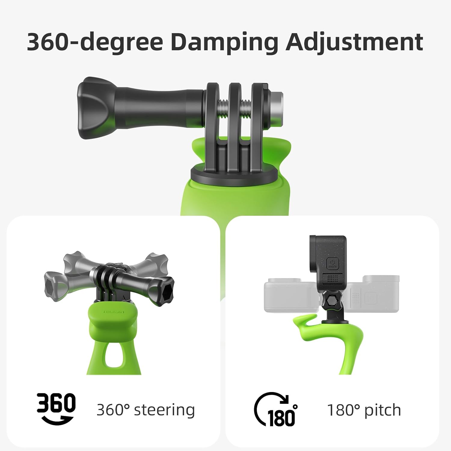 SOPORTE FLEXIBLE PARA CÁMARA TELESIN CON BANDA AJUSTABLE 360 PARA GOPRO Y OTRAS CÁMARAS DE ACCIÓN - 2