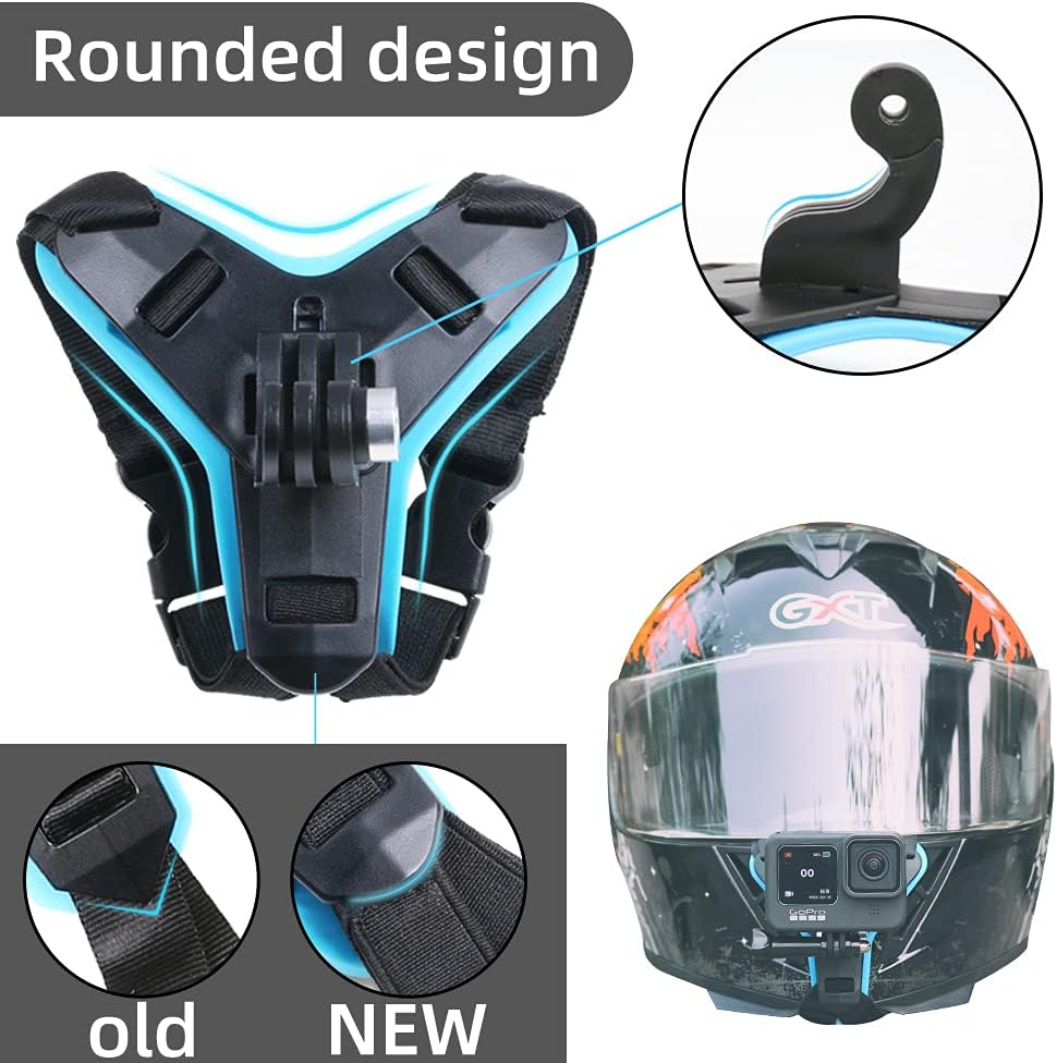 SOPORTE PARA CASCO DE MOTOCICLETA SUREWO PARA GOPRO Y CÁMARAS DEPORTIVAS NEGRO - 4
