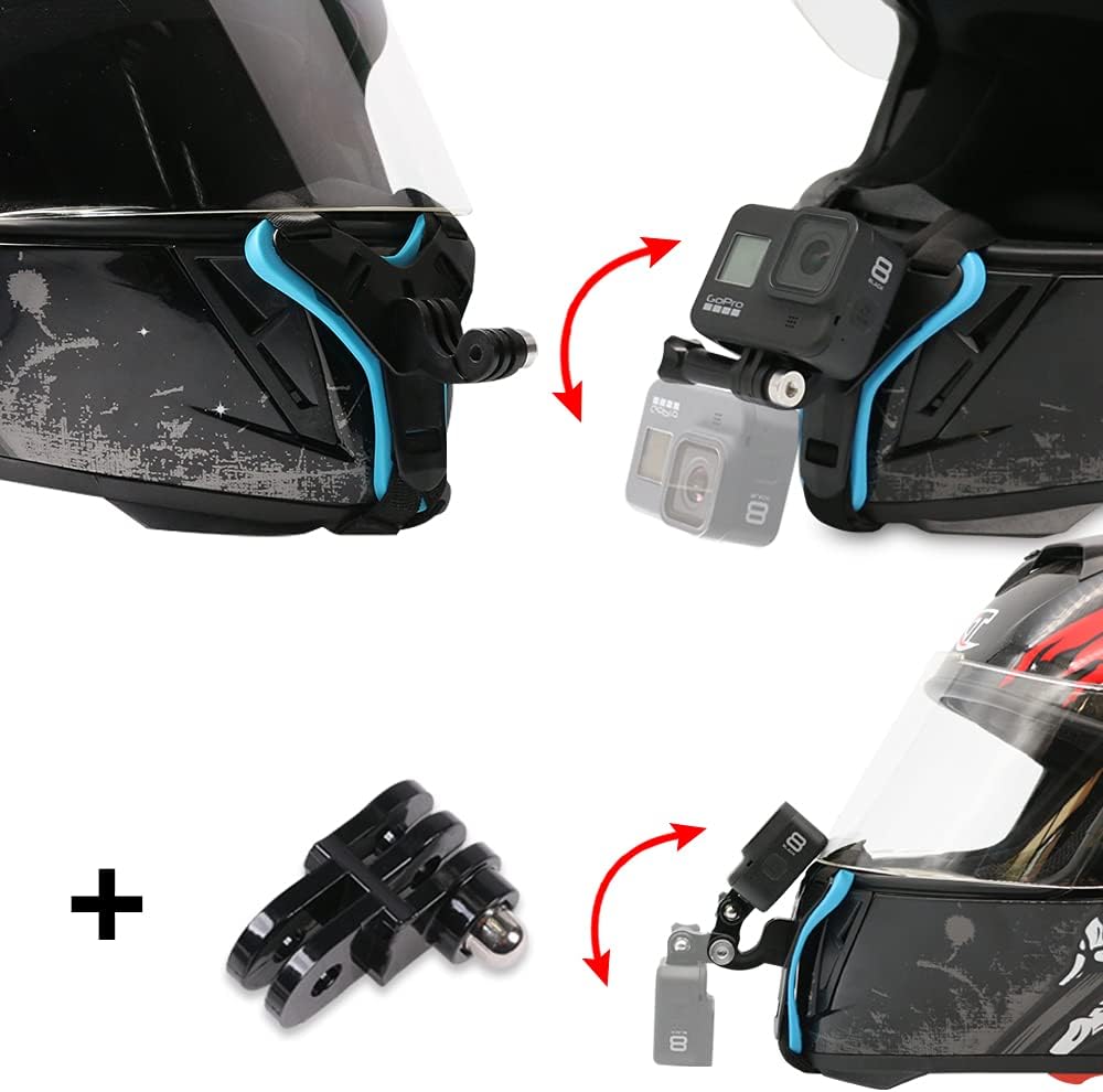 SOPORTE PARA CASCO DE MOTOCICLETA SUREWO PARA GOPRO Y CÁMARAS DEPORTIVAS NEGRO - 5