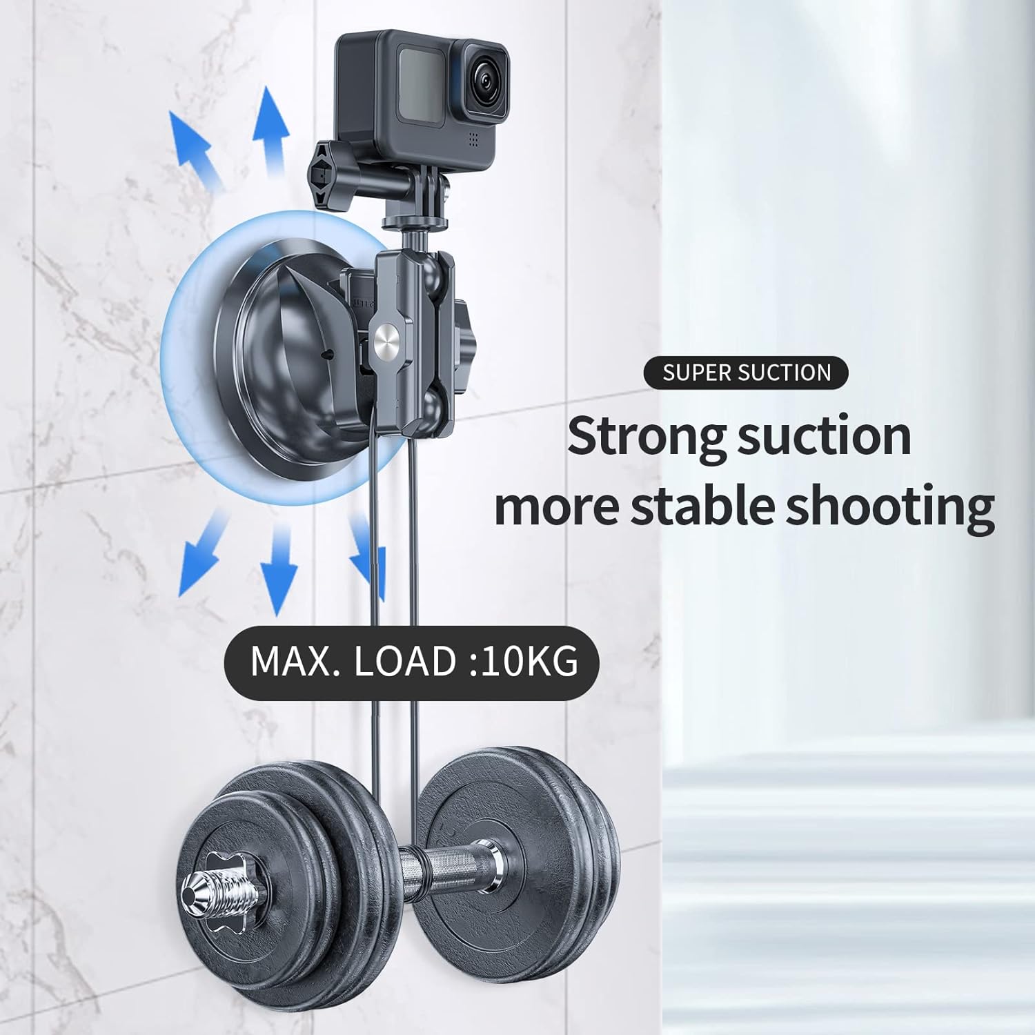 SOPORTE CON VENTOSA PARA AUTO TELESIN CON SOPORTE PARA TELÉFONO - 4