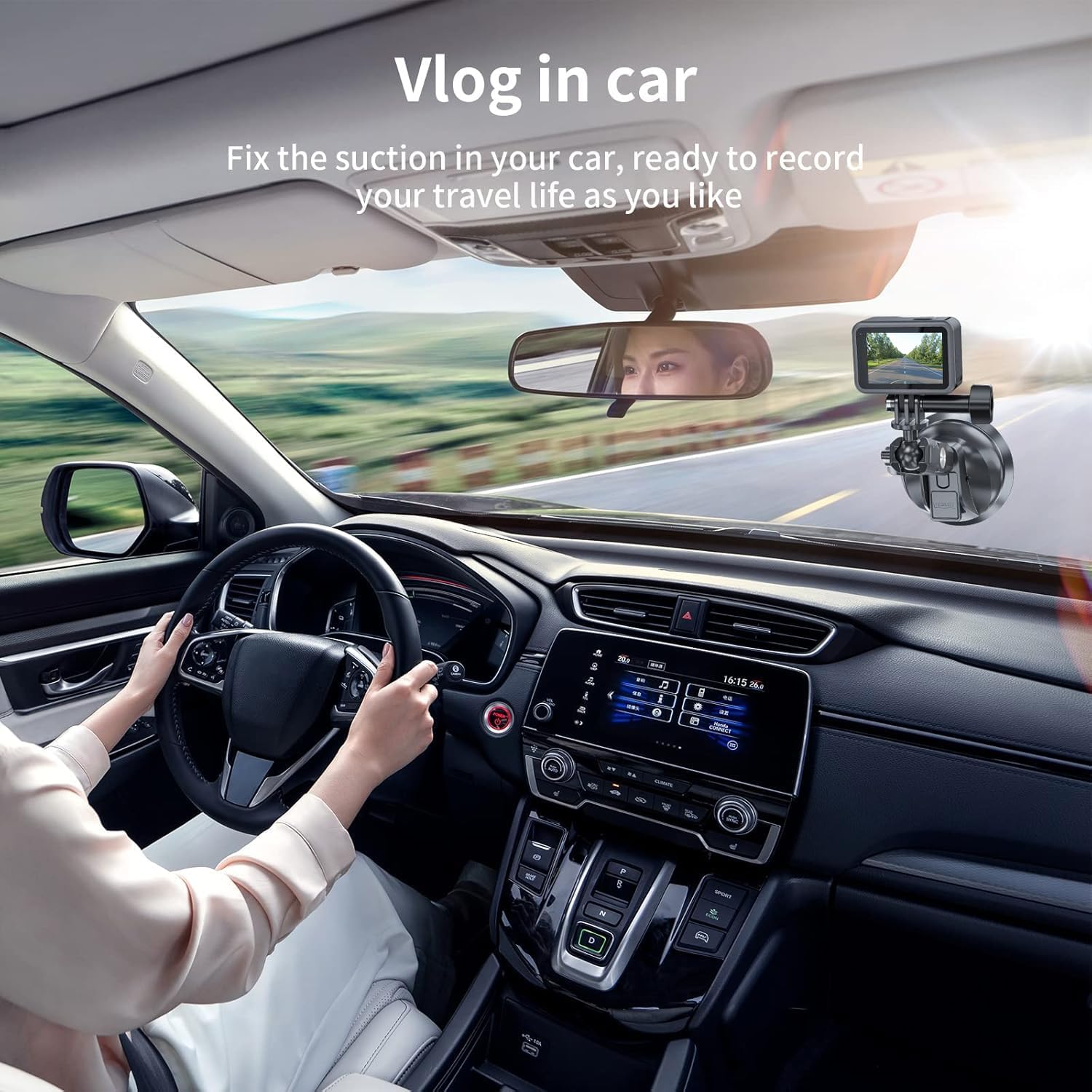 SOPORTE CON VENTOSA PARA AUTO TELESIN CON SOPORTE PARA TELÉFONO - 5