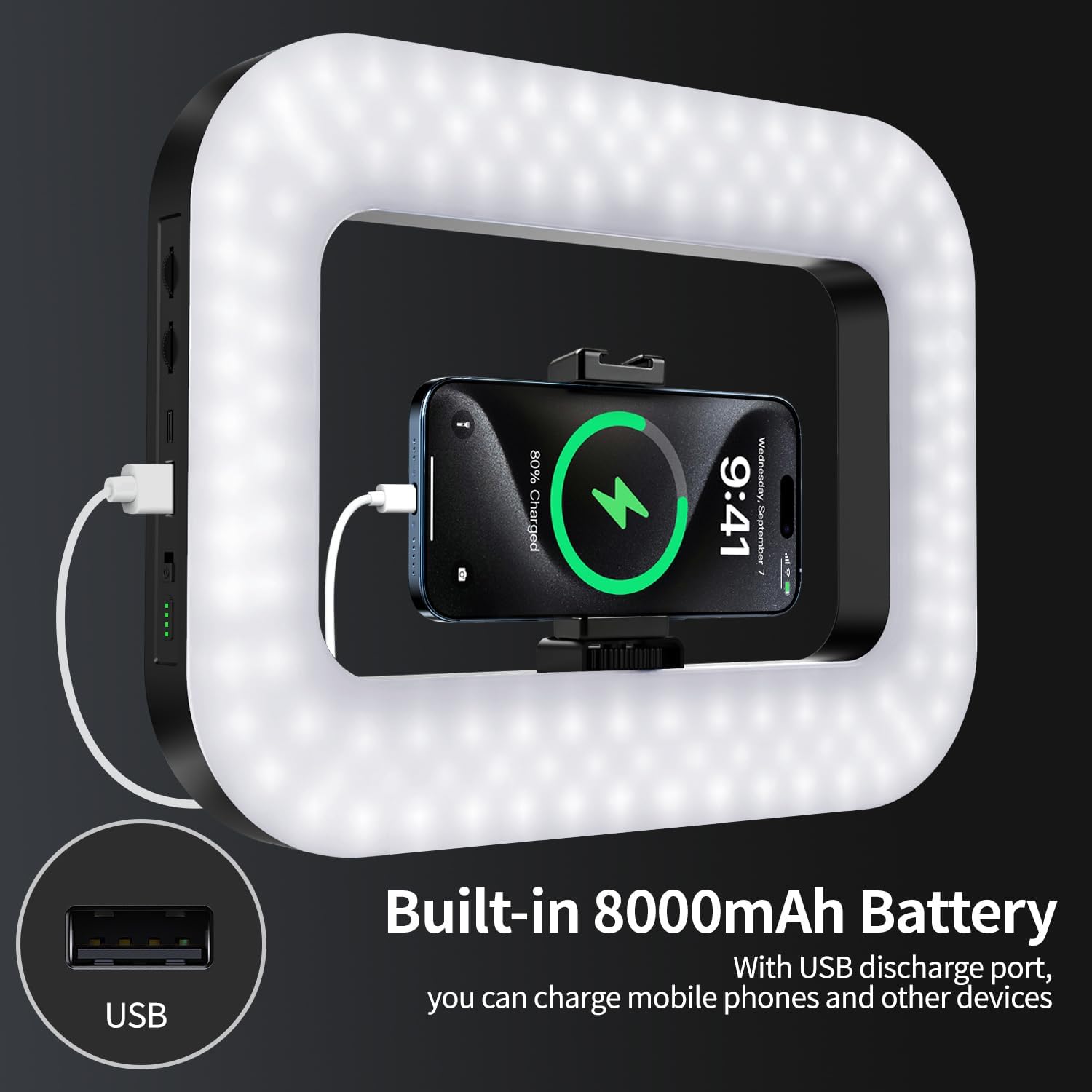ESTABILIZADOR PARA CELULAR CON LUZ YAYUSI 8000MAH PARA VIDEO - 4