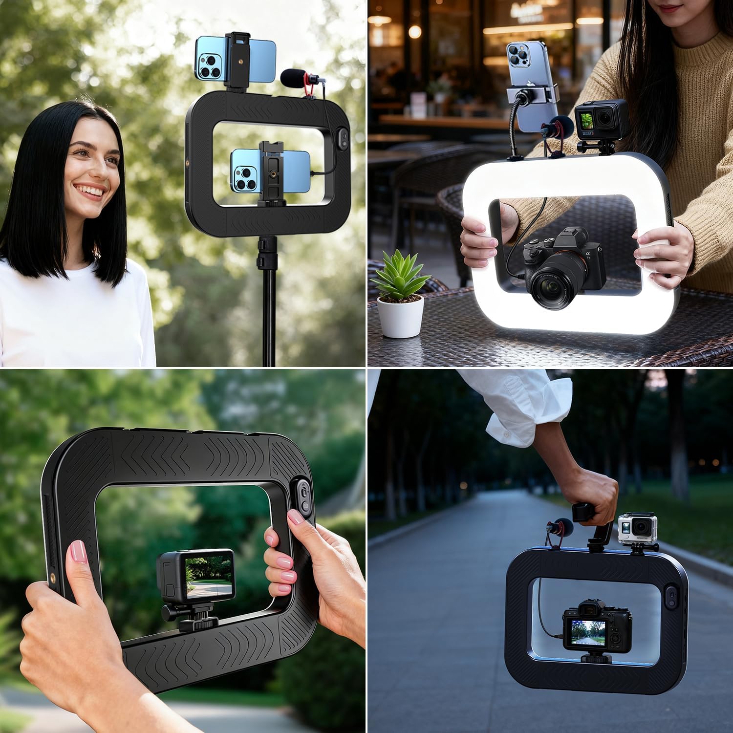 ESTABILIZADOR PARA CELULAR CON LUZ YAYUSI 8000MAH PARA VIDEO - 5