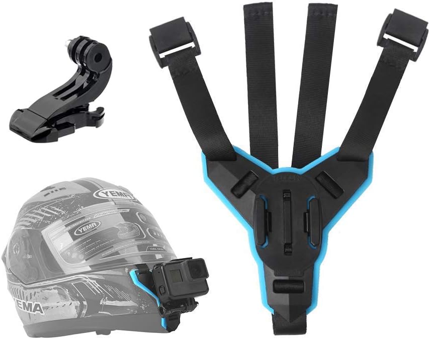SOPORTE PARA CASCO TELESIN CON CLIP PARA CORREA PARA CÁMARAS GOPRO Y SIMILARES - 1
