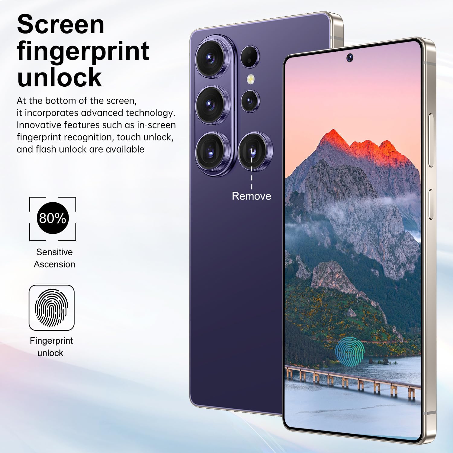 SMARTPHONE HUNESS S26 ULTRA 16+512GB DEEP PURPLE - 4