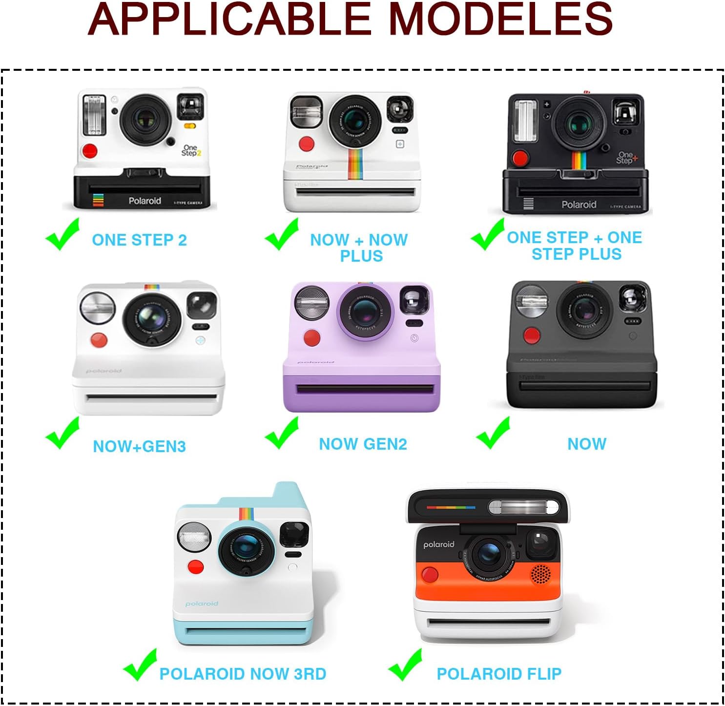 FUNDA PARA CÁMARA WOGOZAN PARA POLAROID NOW/NOW+/I-TYPE/FLIP INSTANT CAMERA AZUL - 3