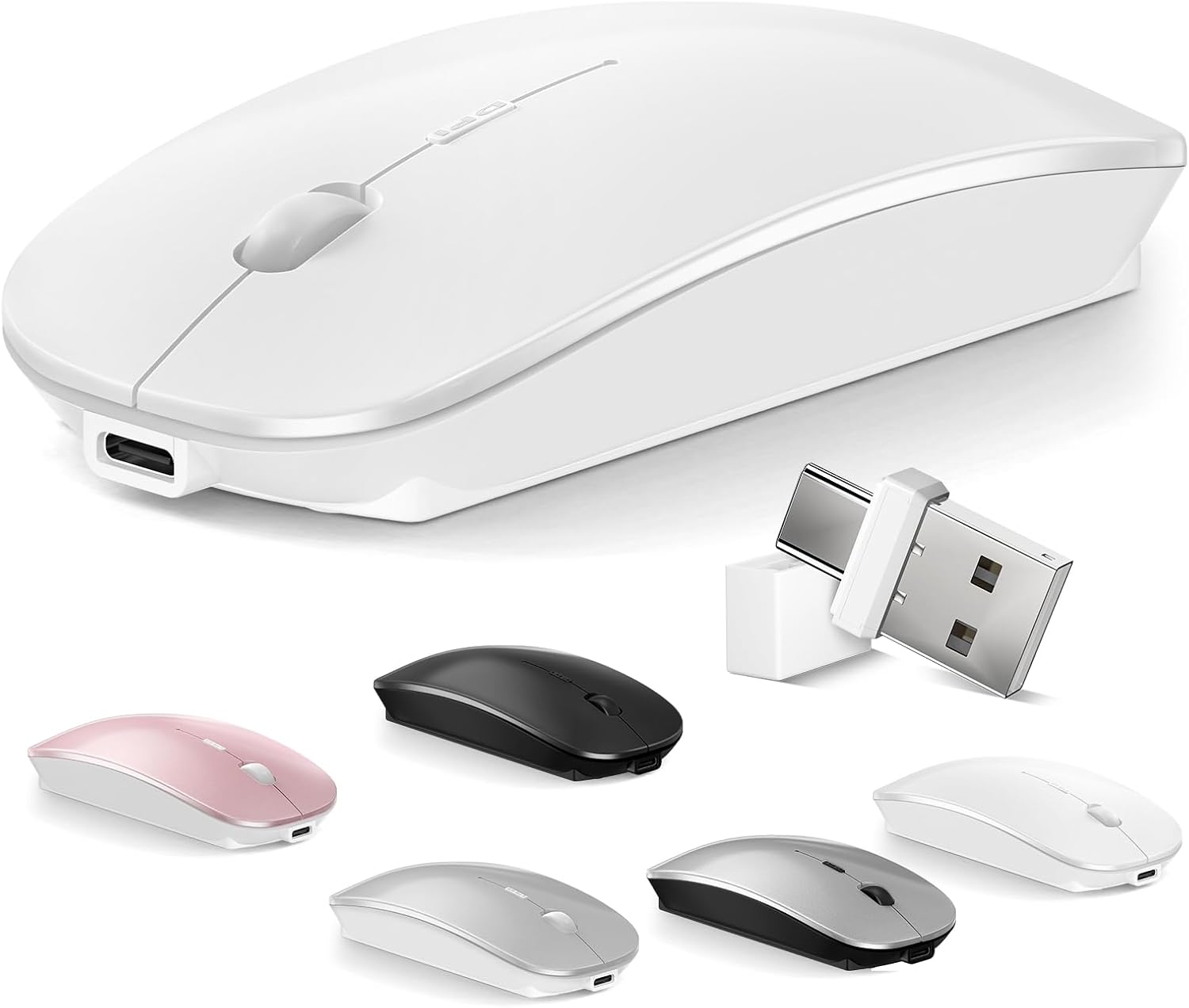 MOUSE INALÁMBRICO BLUETOOTH NORMDECOS DUAL MODE PARA MACBOOK Y PC - 1