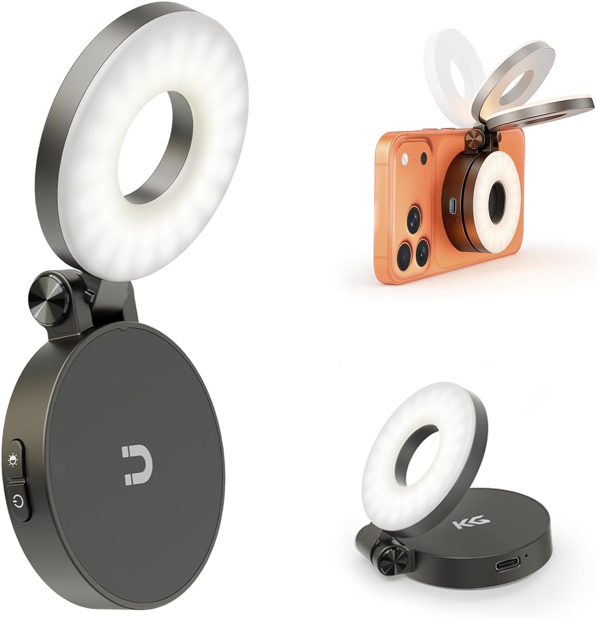 ILUMINADOR MAGNÉTICO PARA SELFIES KRAFTGEEK PARA IPHONE PORTÁTIL - 1