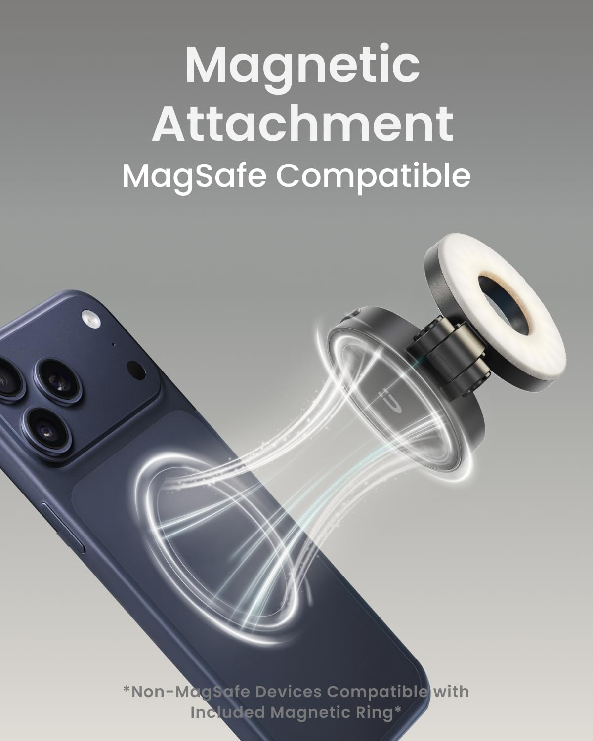 ILUMINADOR MAGNÉTICO PARA SELFIES KRAFTGEEK PARA IPHONE PORTÁTIL - 2