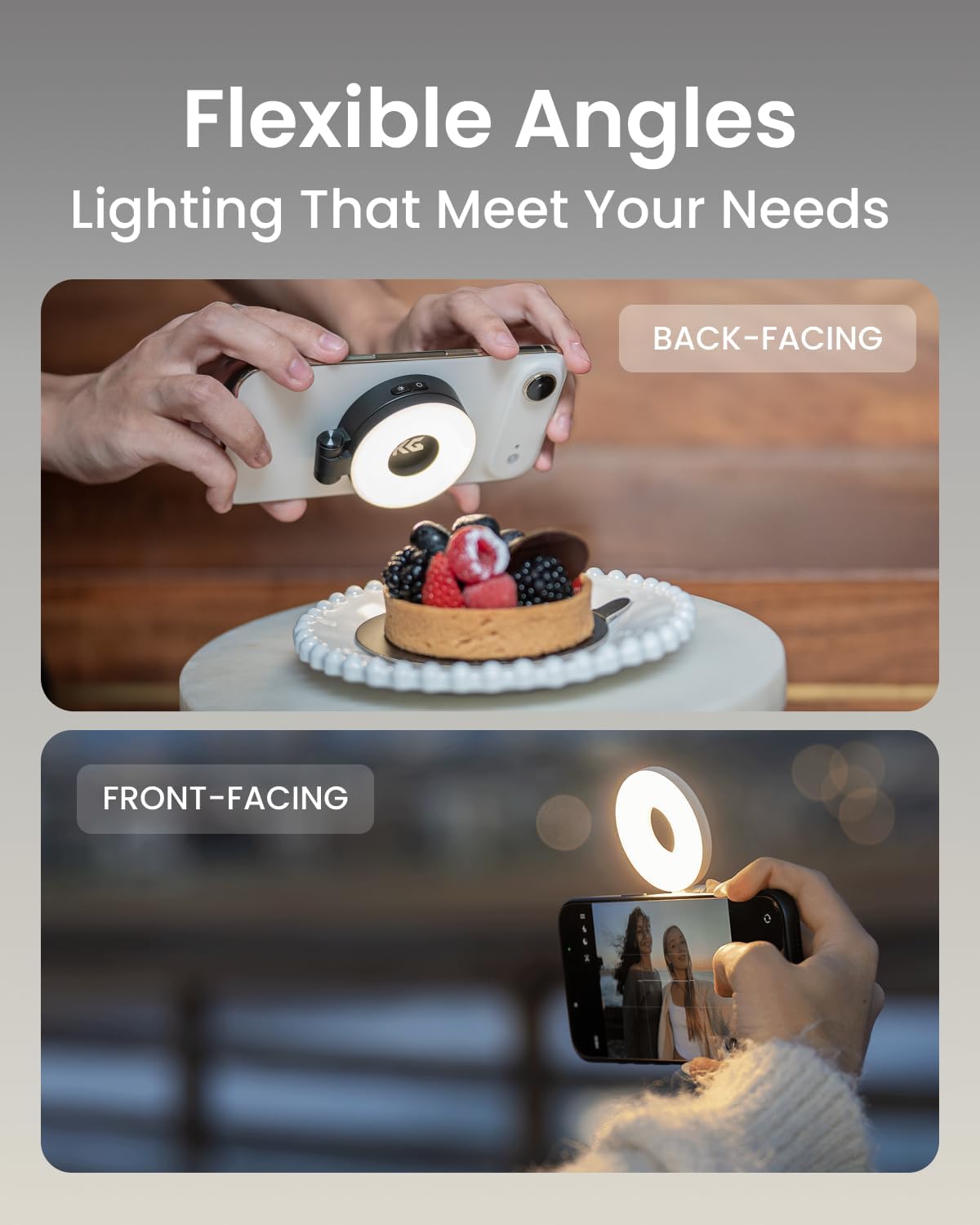 ILUMINADOR MAGNÉTICO PARA SELFIES KRAFTGEEK PARA IPHONE PORTÁTIL - 4
