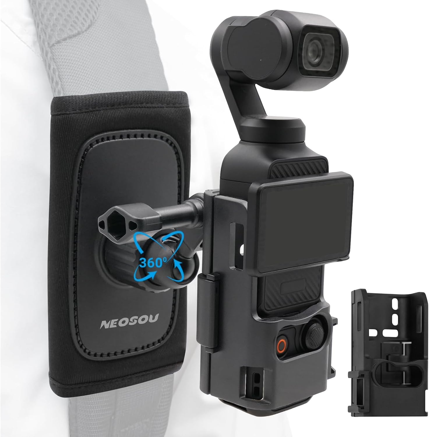 SOPORTE PARA MOCHILA NEOSOU PARA DJI OSMO POCKET 4 3 CON ADAPTADOR Y ROTACIÓN 360° - 1