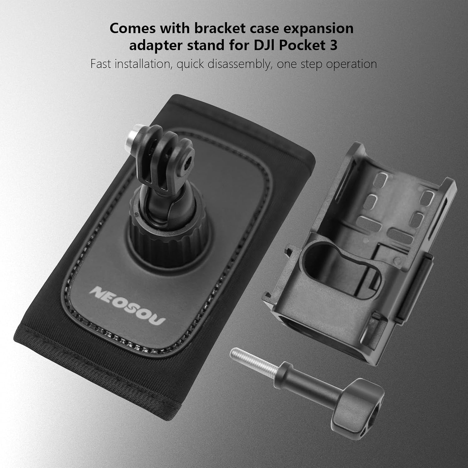 SOPORTE PARA MOCHILA NEOSOU PARA DJI OSMO POCKET 4 3 CON ADAPTADOR Y ROTACIÓN 360° - 2