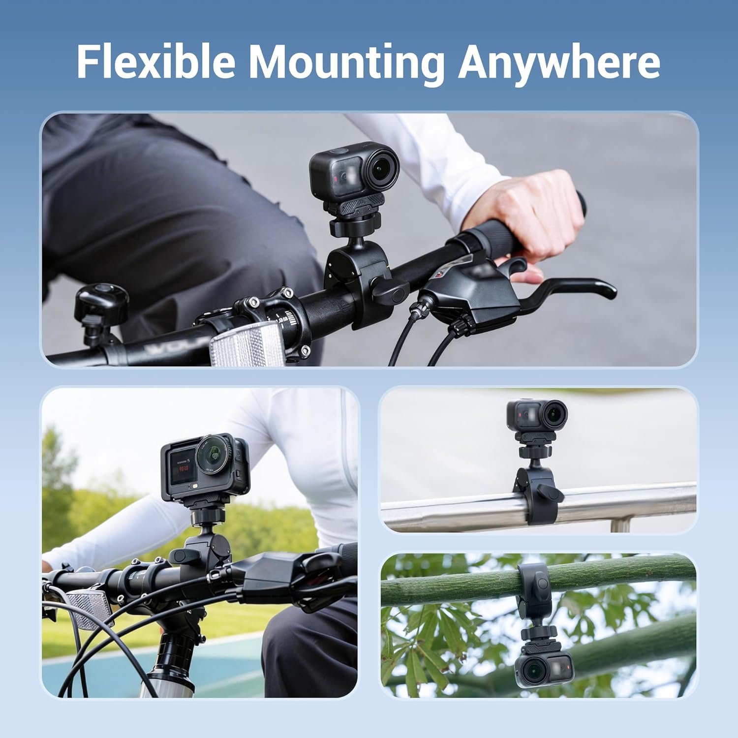 SOPORTE MAGNÉTICO PARA BICICLETA JJC PARA DJI OSMO ACTION 6 Y NANO CON CABEZA ESFÉRICA - 5