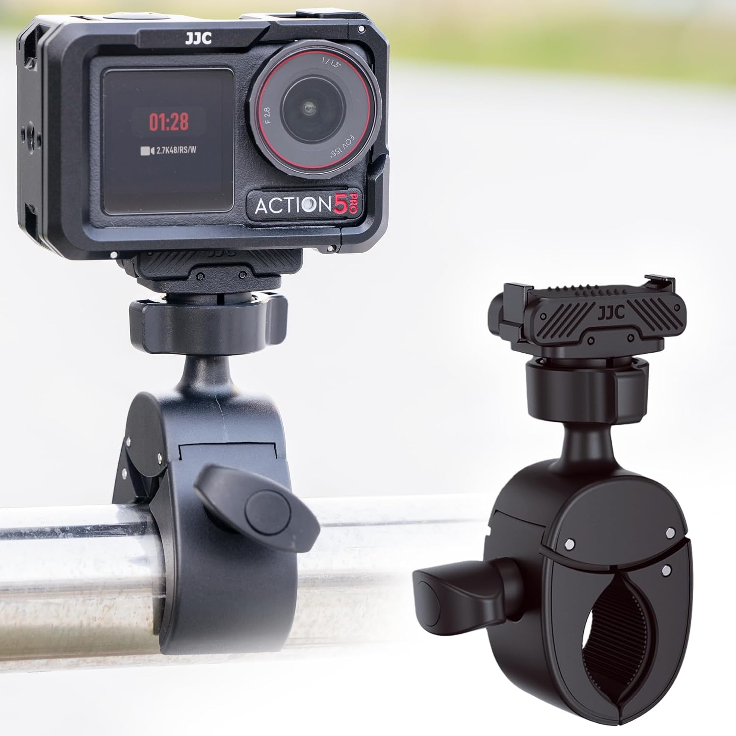 SOPORTE MAGNÉTICO PARA BICICLETA JJC HM-OA5 PARA DJI OSMO ACTION 5 PRO 4 3 CON CABEZA ESFÉRICA - 1