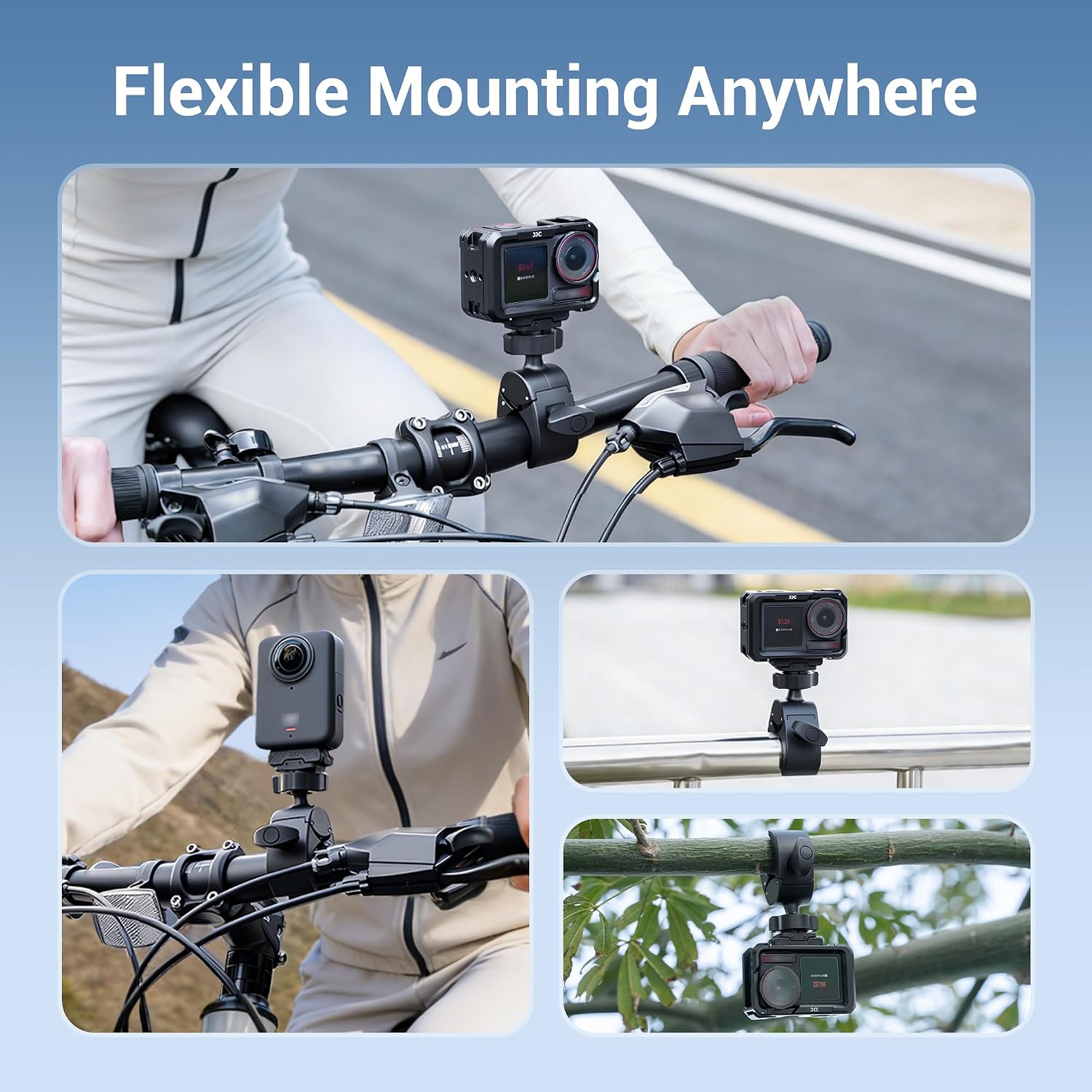 SOPORTE MAGNÉTICO PARA BICICLETA JJC HM-OA5 PARA DJI OSMO ACTION 5 PRO 4 3 CON CABEZA ESFÉRICA - 5