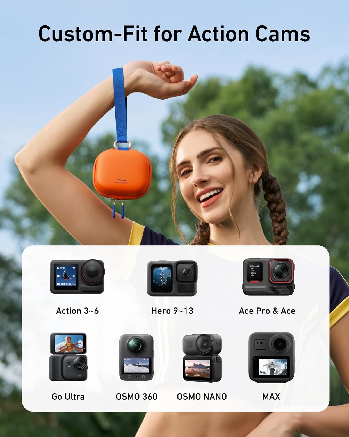 ESTUCHE PORTÁTIL MINI TELESIN DISADV PARA CÁMARAS HERO/ACE PRO/OSMO/360 - 3