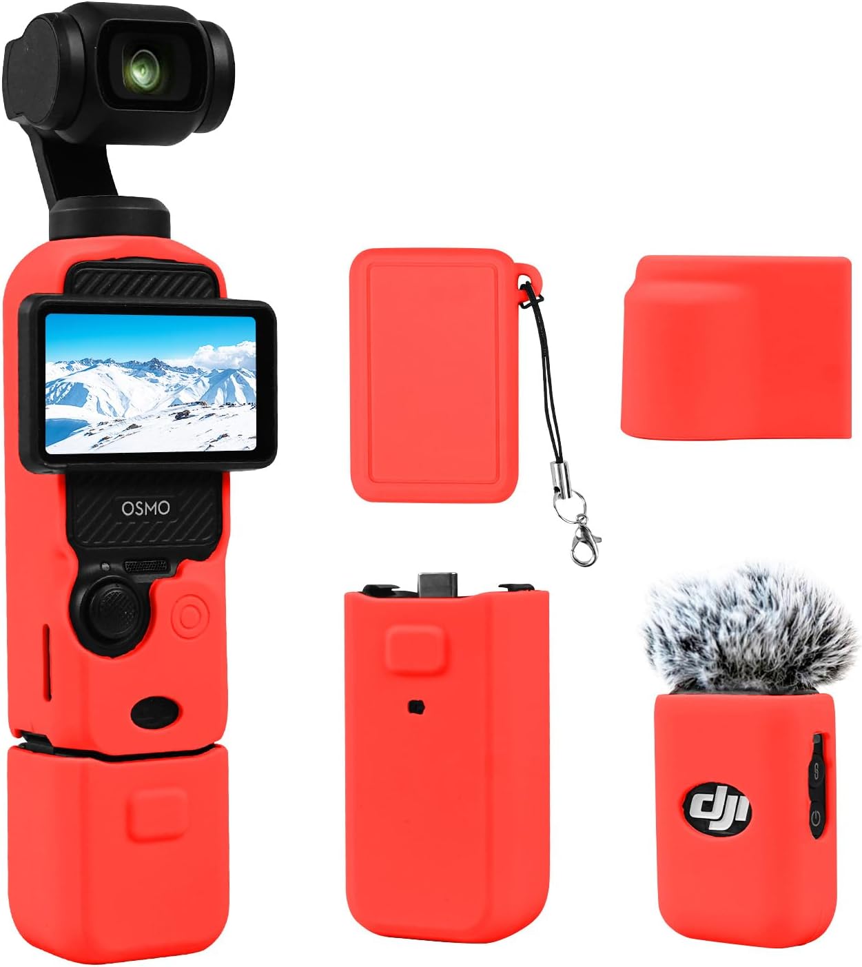 CARCASA PROTECTORA EASY HOOD PARA DJI OSMO POCKET 3/XTRA MUSE ROJO - 1