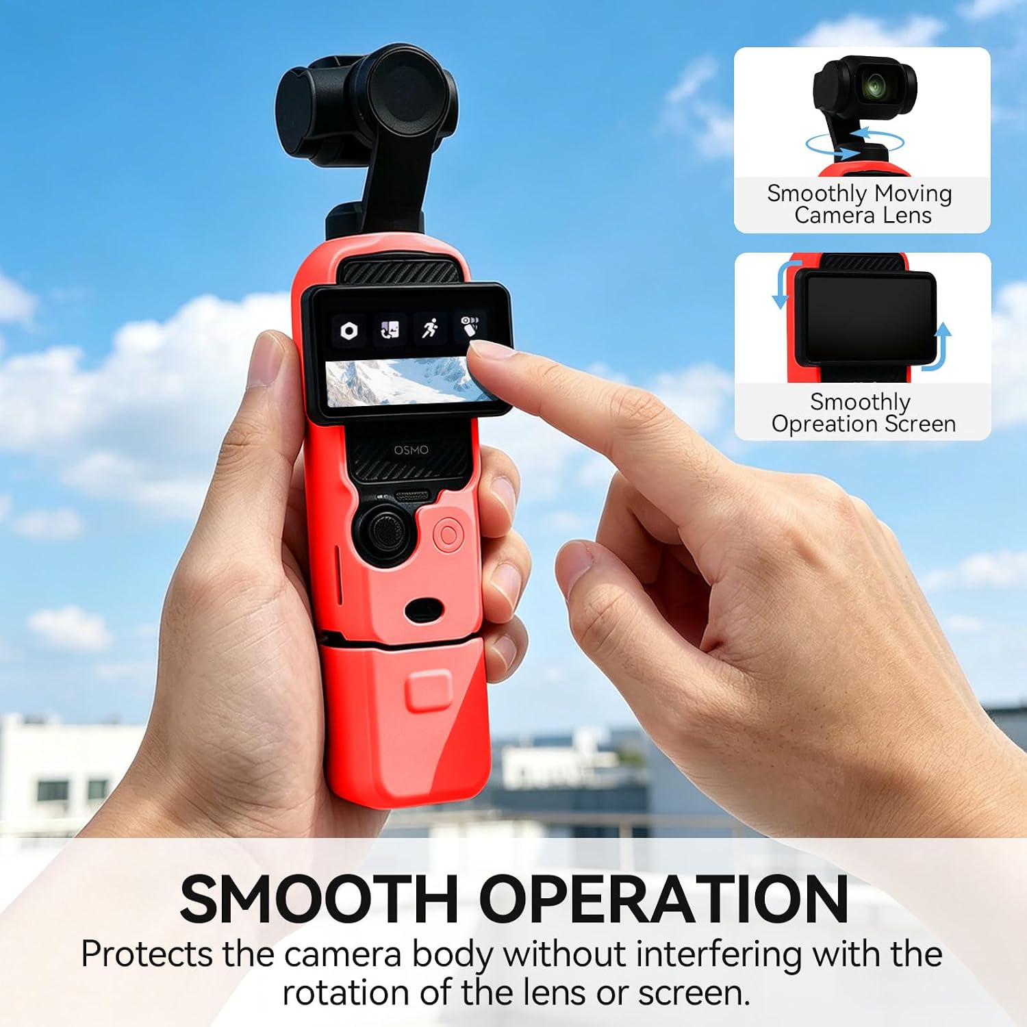 CARCASA PROTECTORA EASY HOOD PARA DJI OSMO POCKET 3/XTRA MUSE ROJO - 2