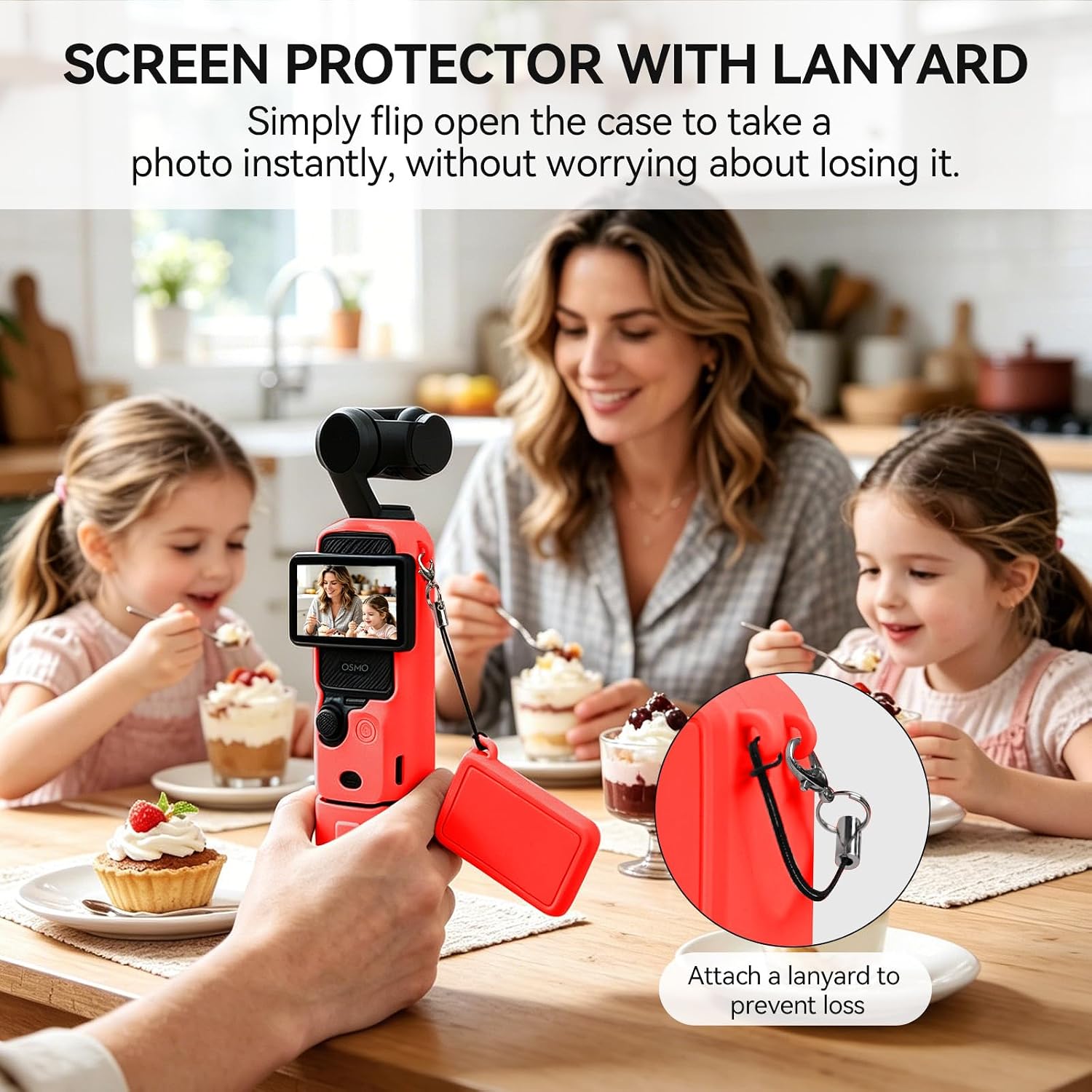 CARCASA PROTECTORA EASY HOOD PARA DJI OSMO POCKET 3/XTRA MUSE ROJO - 3