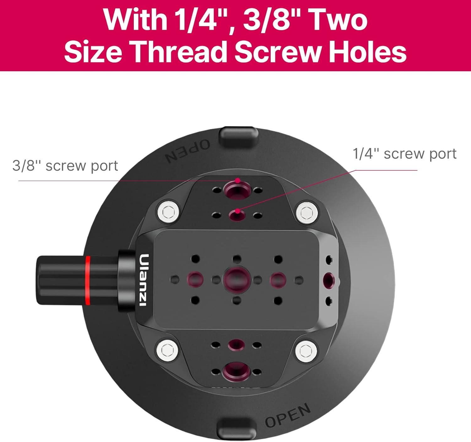 SOPORTE CON VENTOSA UURIG ULANZI SC-02 4.5 PULGADAS PARA CÁMARAS DSLR - 4