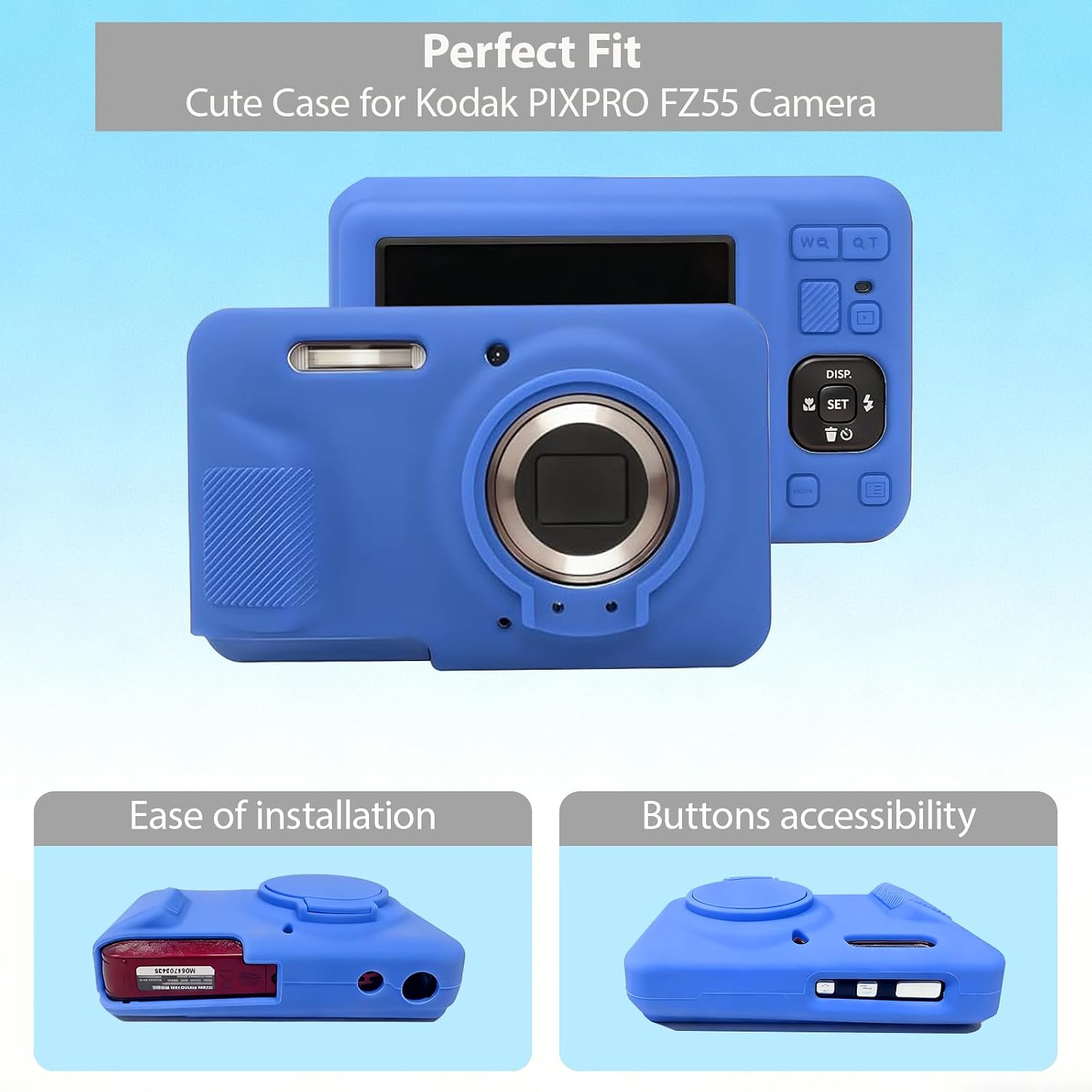 CARCASA PARA CÁMARA KODAK PIXPRO FZ55 AZUL - 2