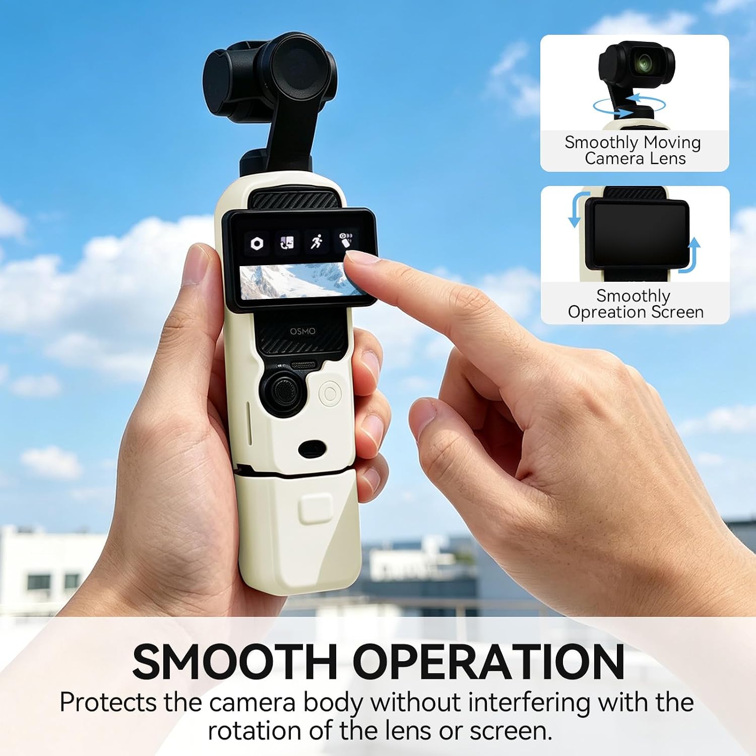 CARCASA PROTECTORA EASY HOOD PARA DJI OSMO POCKET 3/XTRA MUSE BEIGE - 2