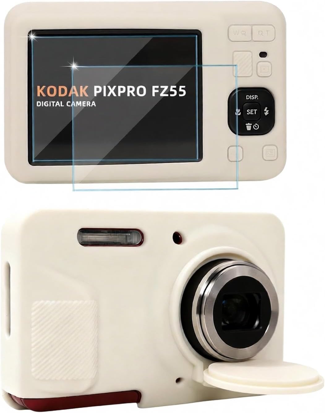 CARCASA PARA CÁMARA KODAK PIXPRO FZ55 FREVYVE BEIGE - 1