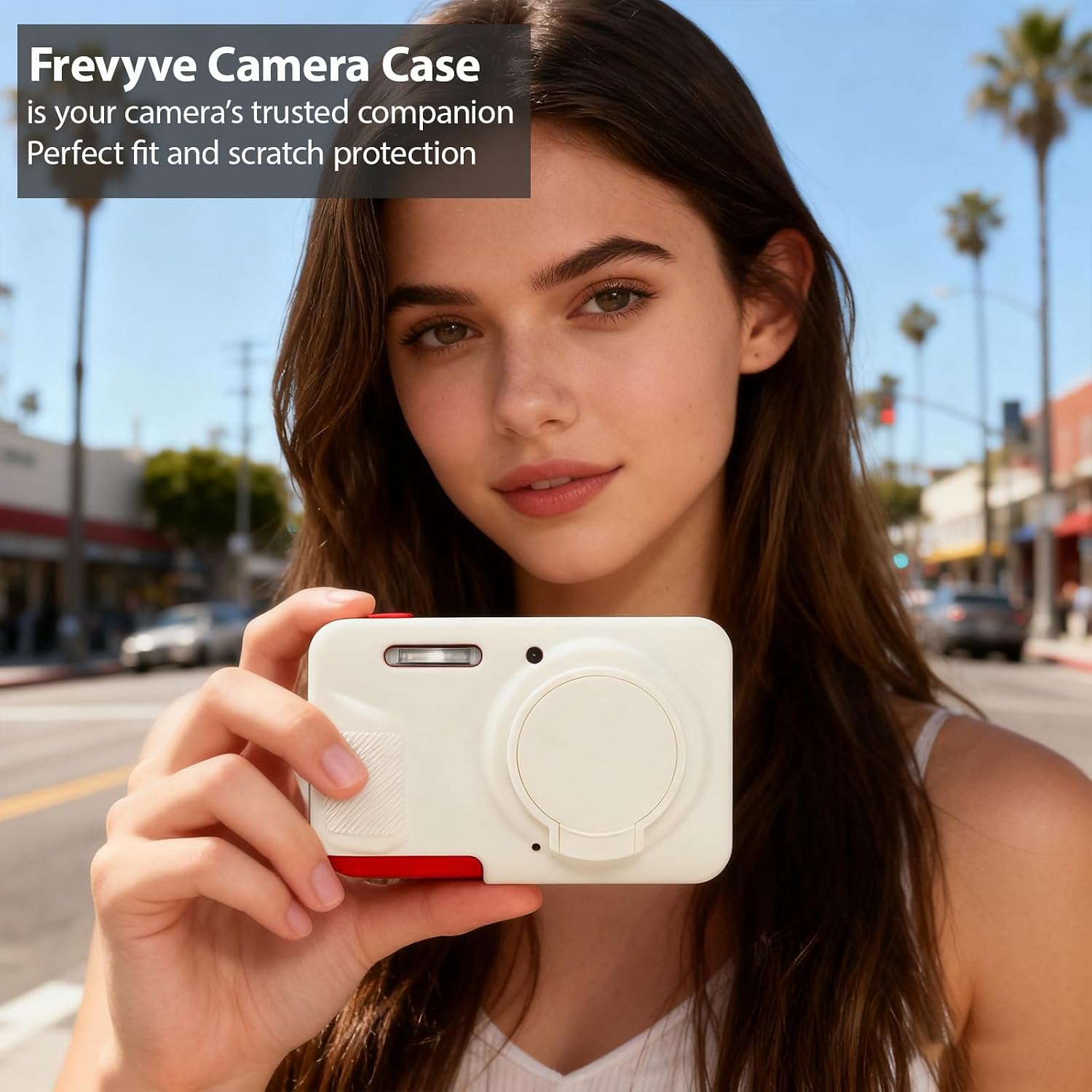 CARCASA PARA CÁMARA KODAK PIXPRO FZ55 FREVYVE BEIGE - 2