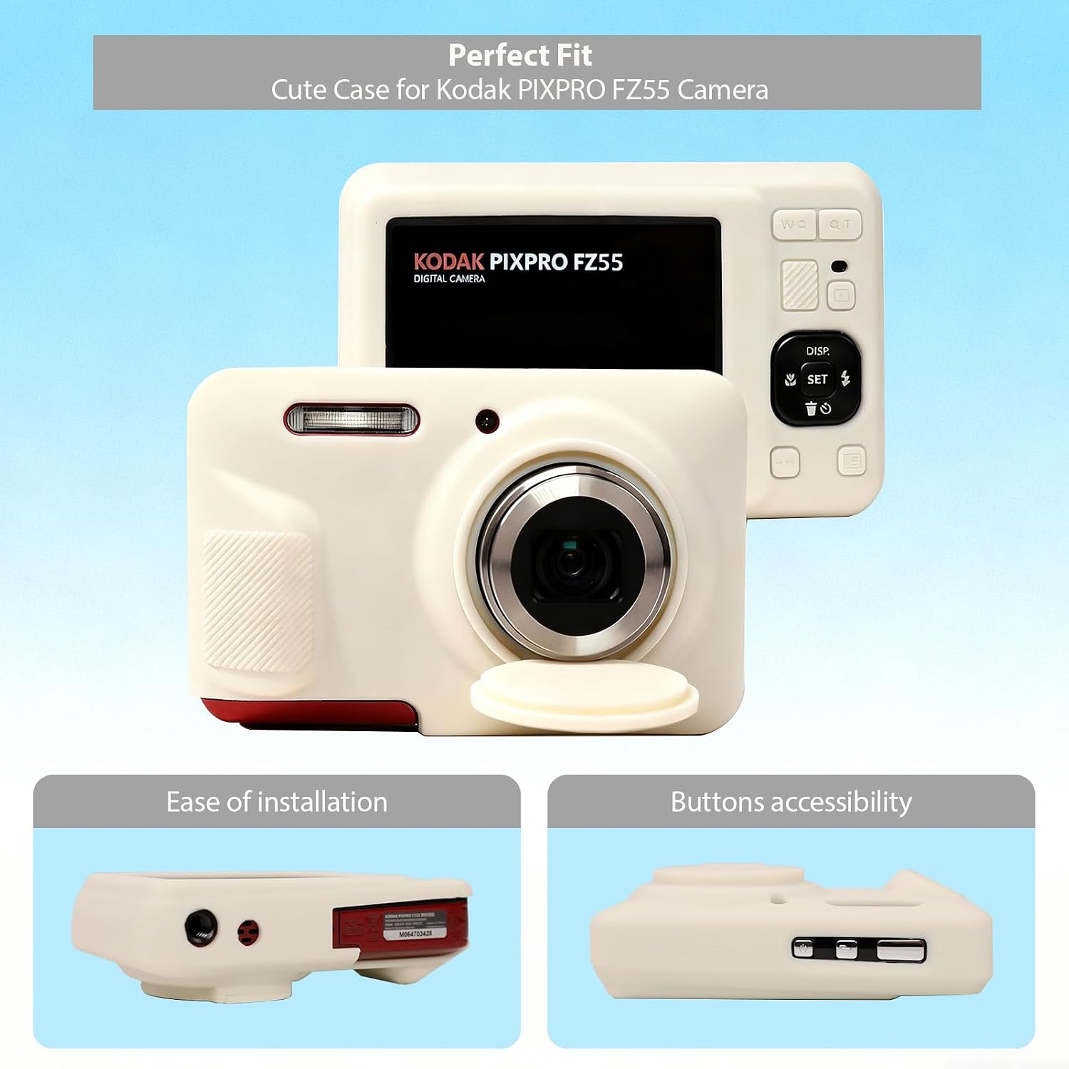 CARCASA PARA CÁMARA KODAK PIXPRO FZ55 FREVYVE BEIGE - 4