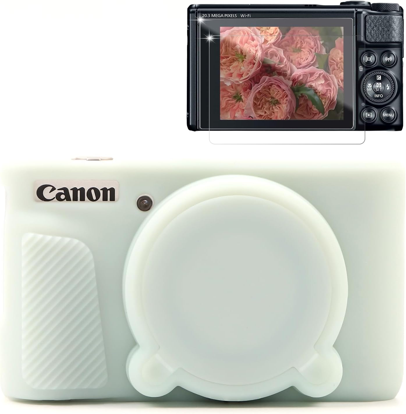 CARCASA PARA CÁMARA CANON POWERSHOT SX740 HS SX730 HS VERDE JELLY - 1