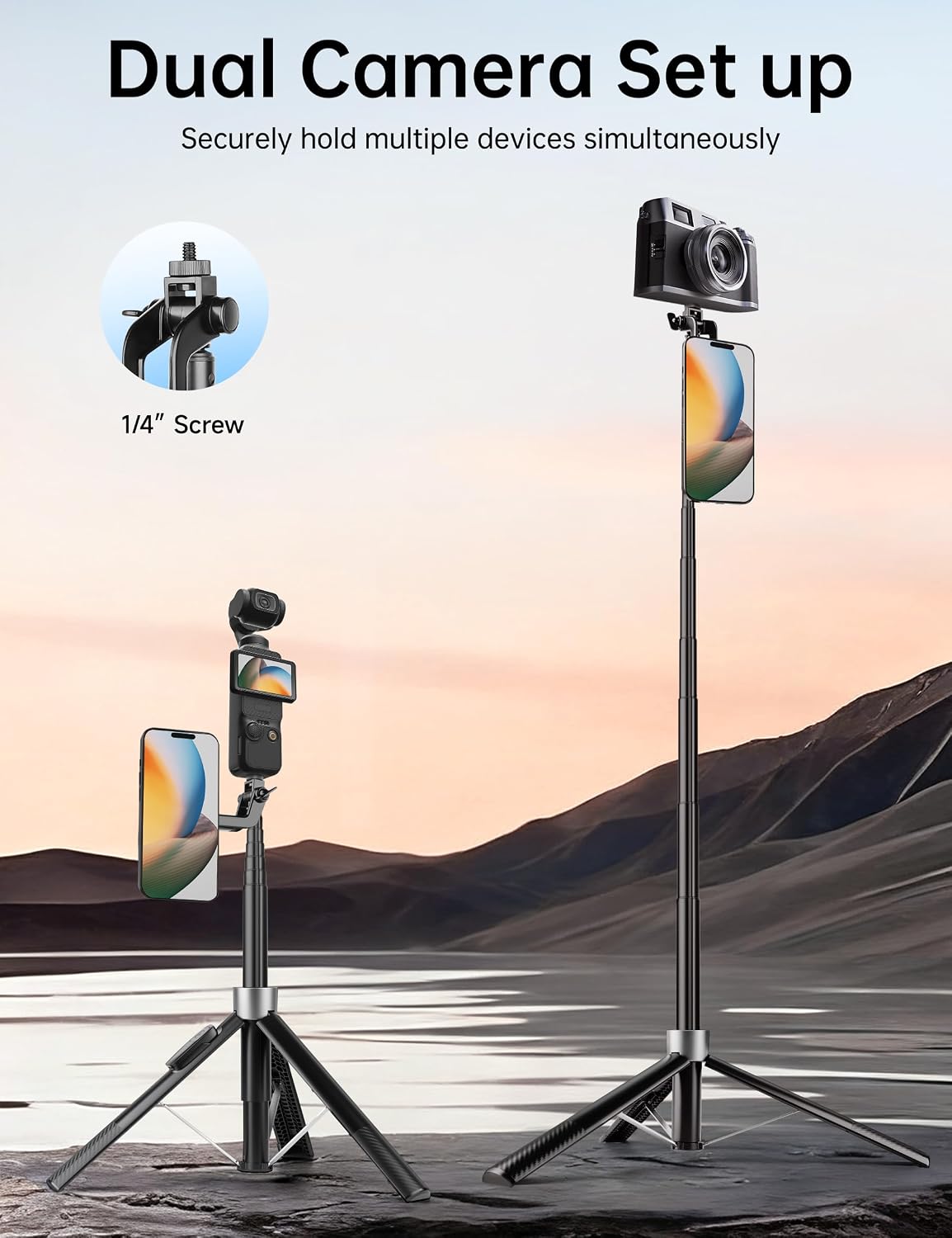 TRÍPODE PARA TELÉFONO VICTIV 70 PULGADAS MAGNÉTICO CON SELFIE STICK - 4