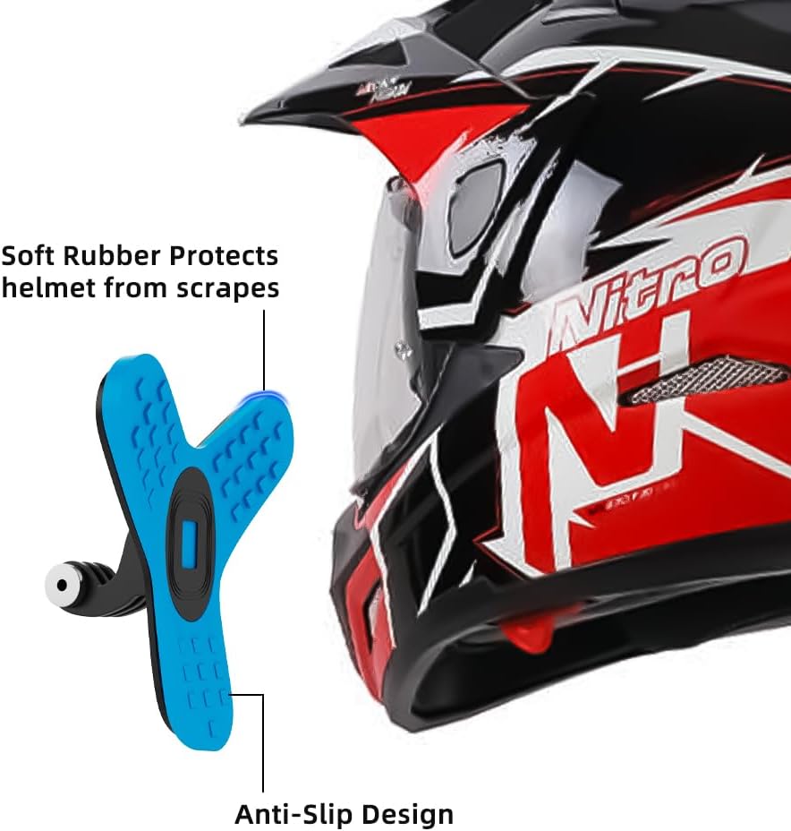 SOPORTE PARA CASCO DJI ACTION 6 SUREWO PARA MOTOCICLETA Y BICICLETA COMPATIBLE CON GOPRO HERO 7-13 Y DJI OSMO ACTION - 1