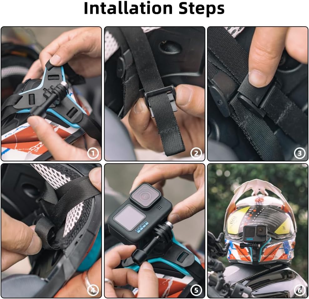 SOPORTE PARA CASCO DJI ACTION 6 SUREWO PARA MOTOCICLETA Y BICICLETA COMPATIBLE CON GOPRO HERO 7-13 Y DJI OSMO ACTION - 4