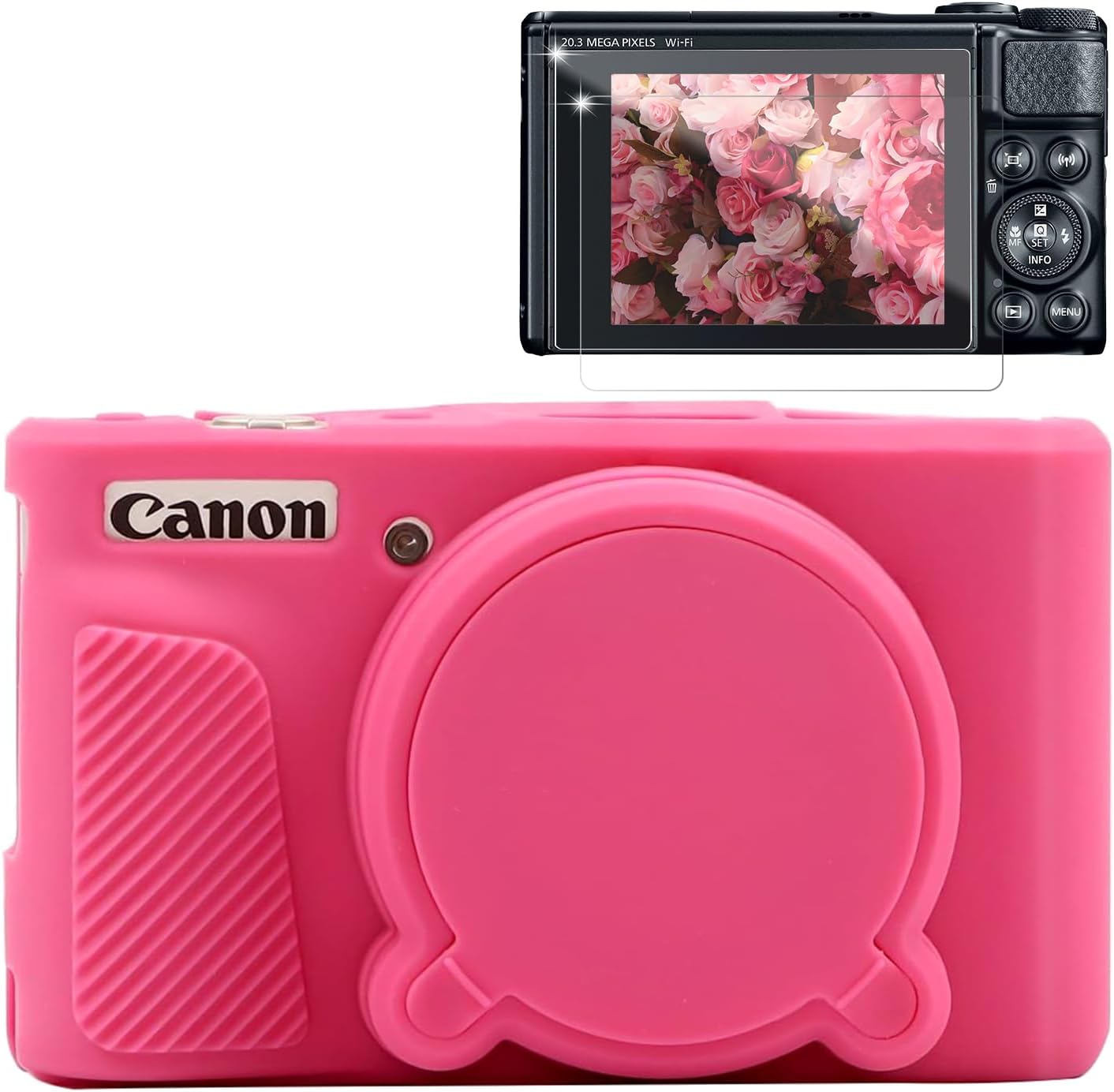 CARCASA PARA CÁMARA CANON POWERSHOT SX740 HS SX730 HS FUCSIA - 1