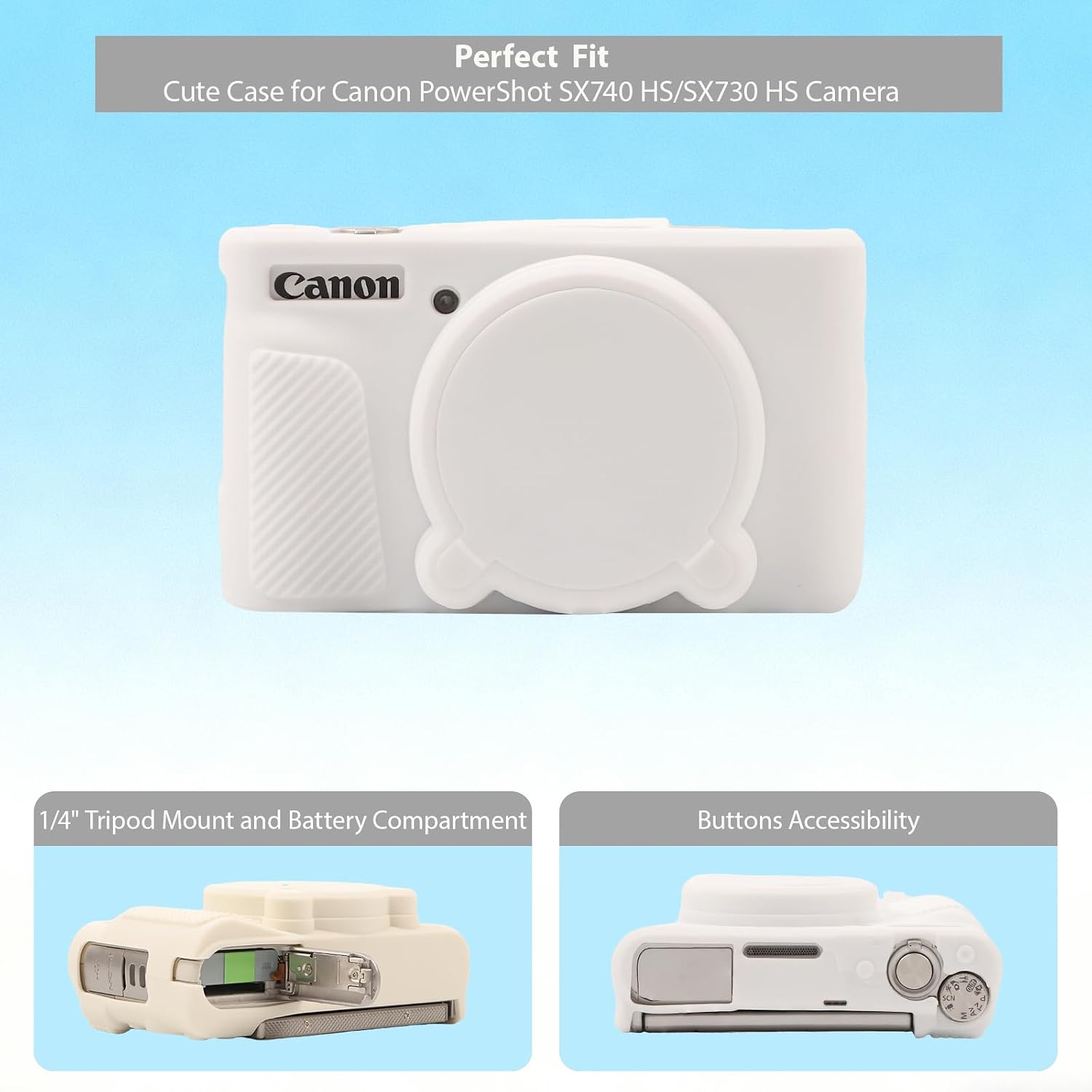 CARCASA PARA CÁMARA CANON POWERSHOT SX740 HS SX730 HS BLANCO - 5