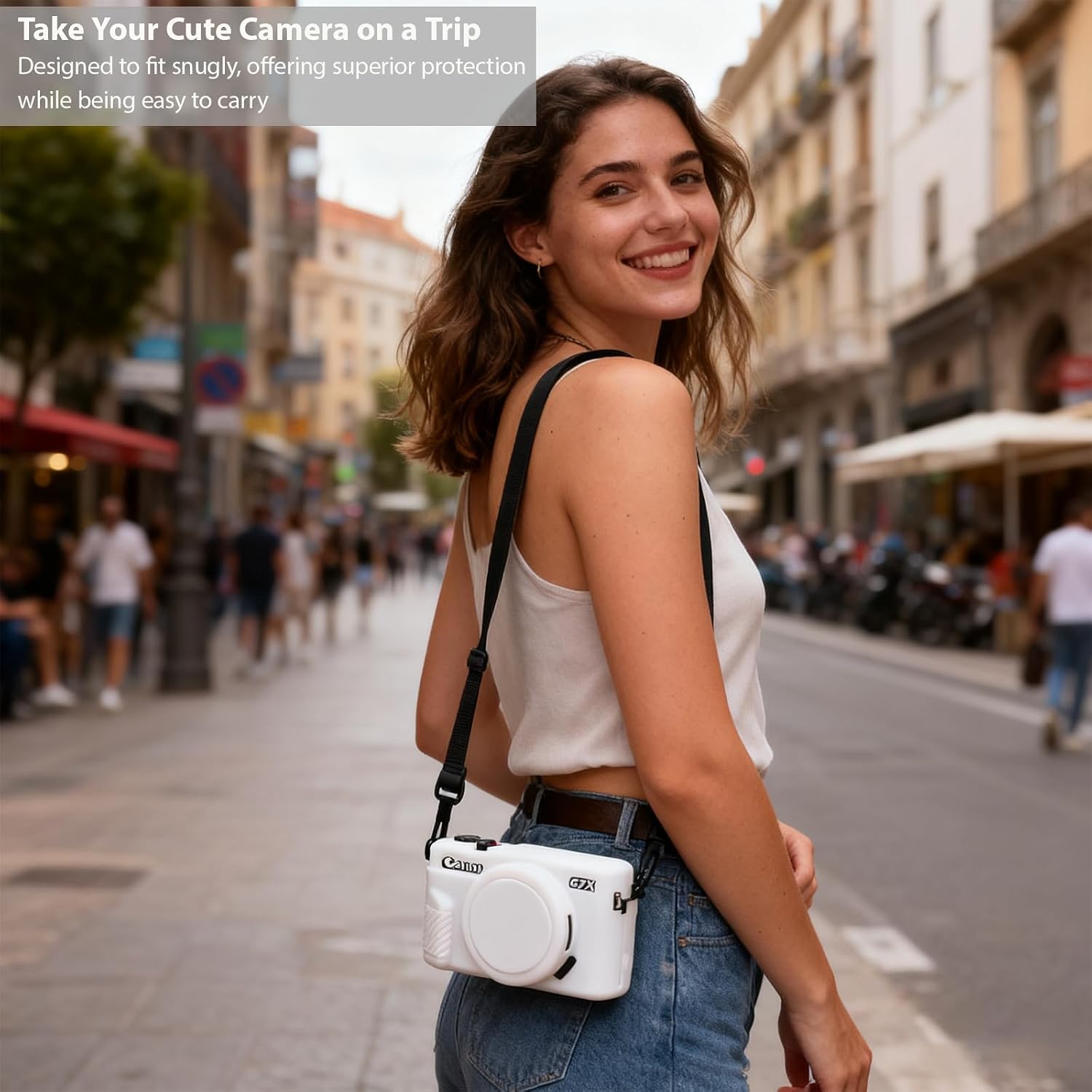 FUNDA PARA CÁMARA CANON G7X MARK II / G7X BLANCO - 3