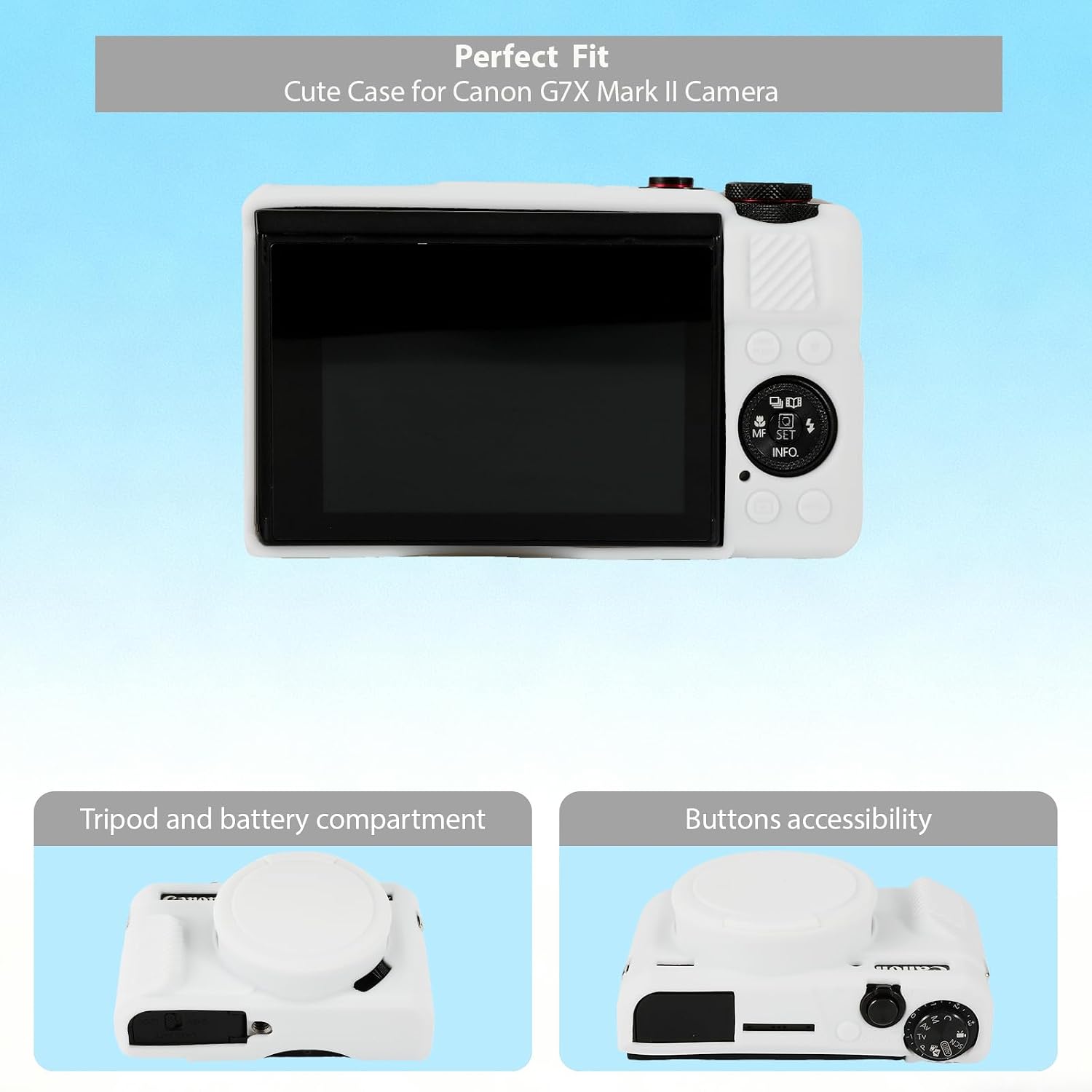 FUNDA PARA CÁMARA CANON G7X MARK II / G7X BLANCO - 5