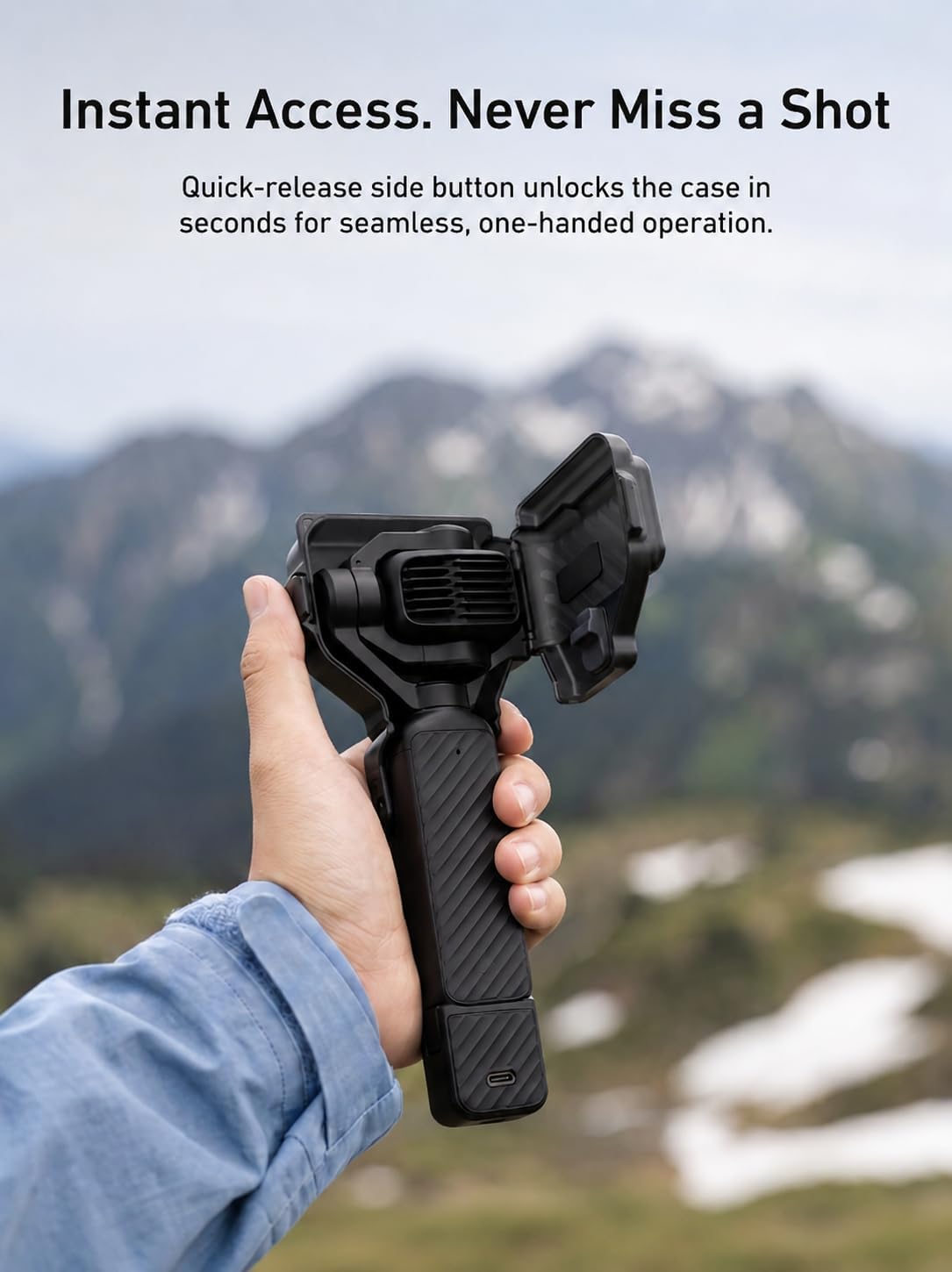 PROTECTOR MEDIO PARA DJI OSMO POCKET 4P TELESIN NEGRO - 2