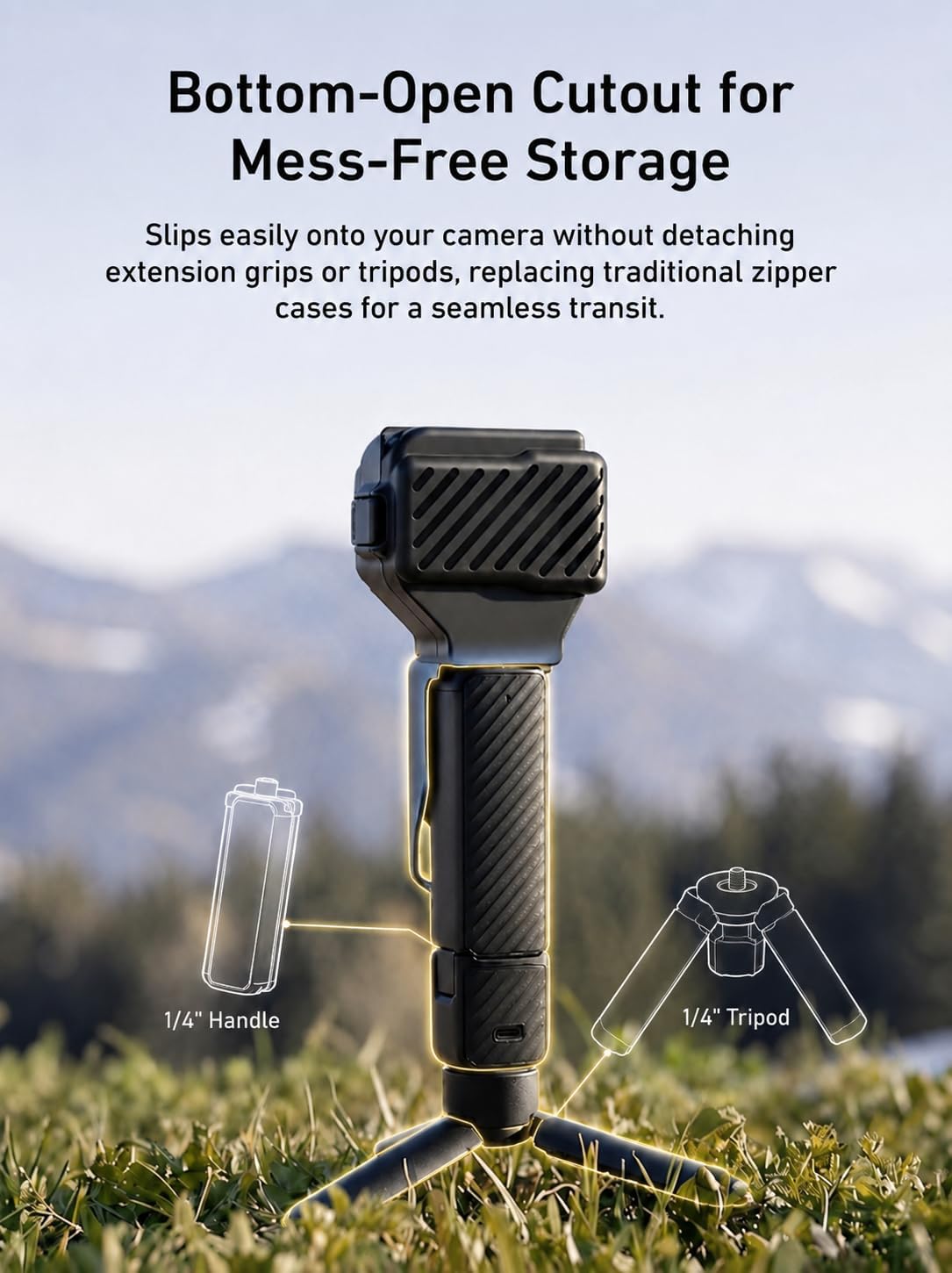 PROTECTOR MEDIO PARA DJI OSMO POCKET 4P TELESIN NEGRO - 3