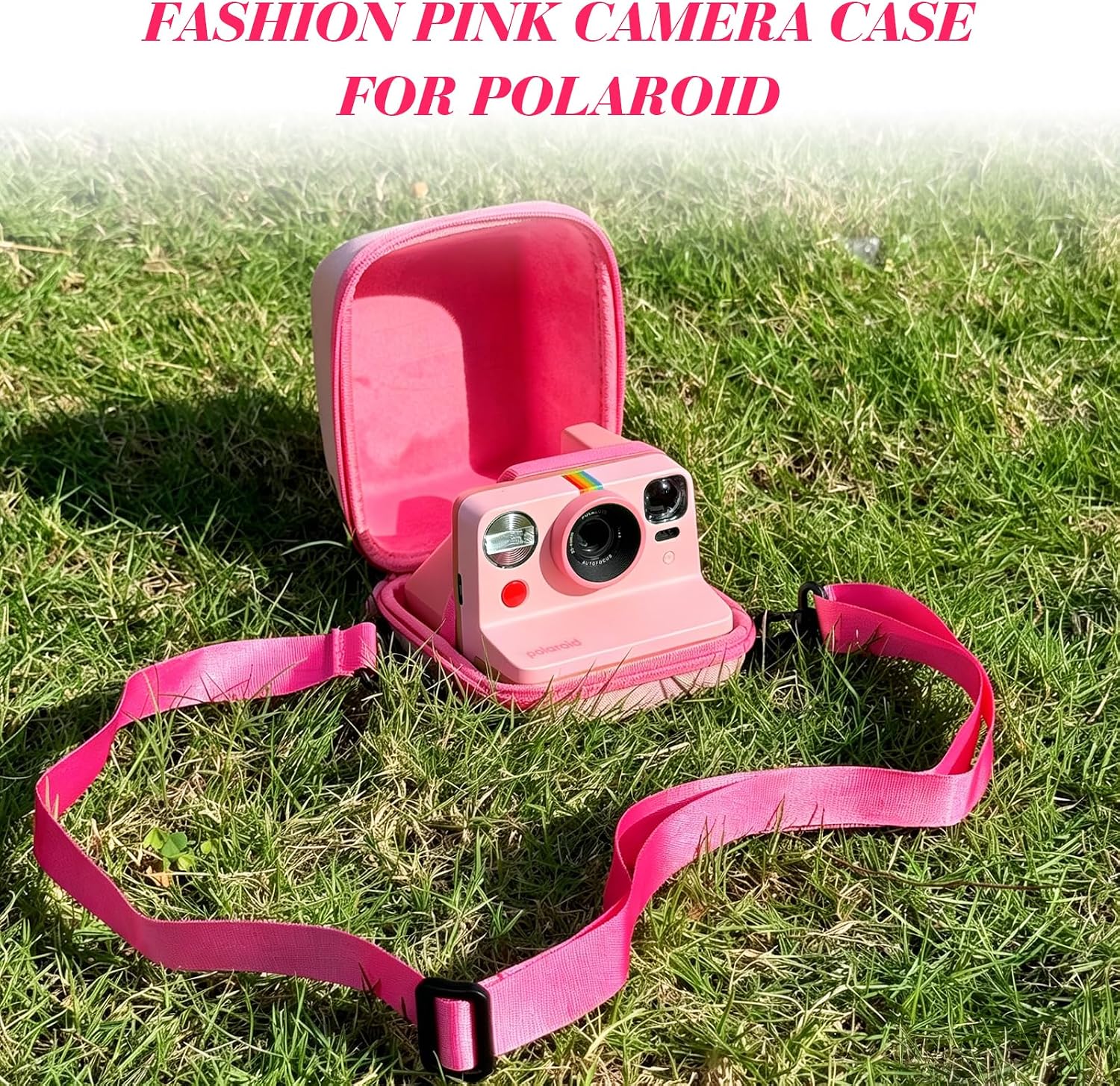 FUNDA PARA CÁMARA WOGOZAN PARA POLAROID NOW/NOW+/I-TYPE/FLIP INSTANTÁNEA ROSA - 3