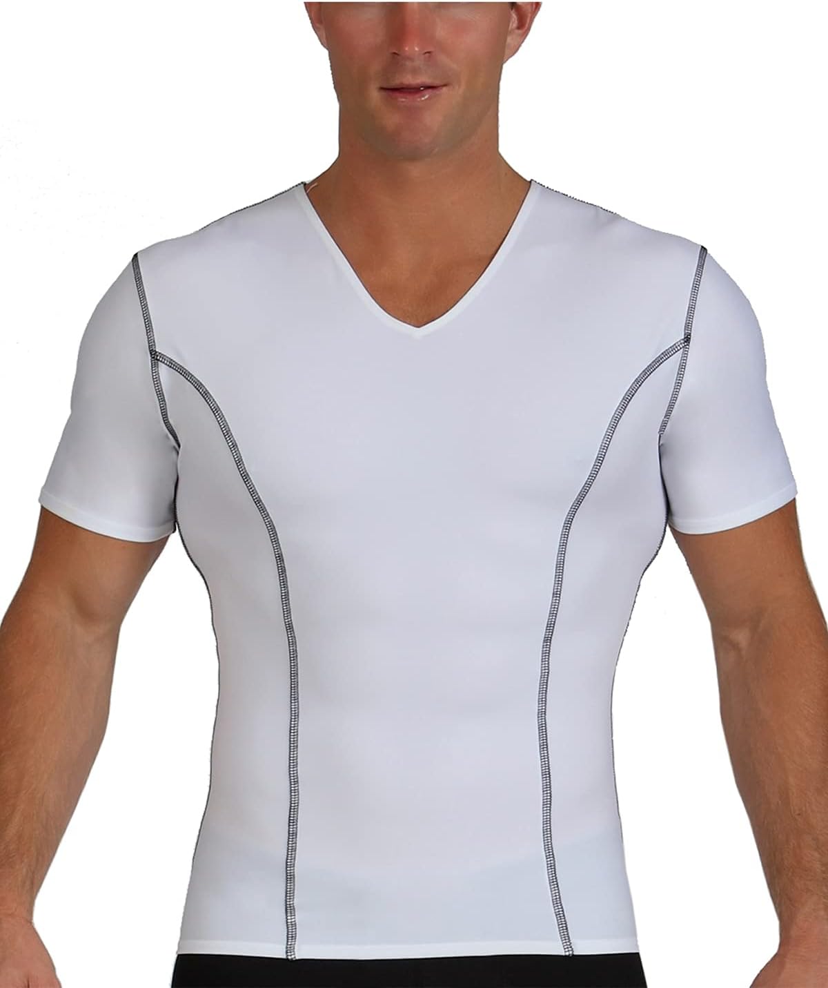 CAMISETA MOLDEADORA PARA HOMBRE INSTA SLIM V-NECK COMPRESIÓN - 1