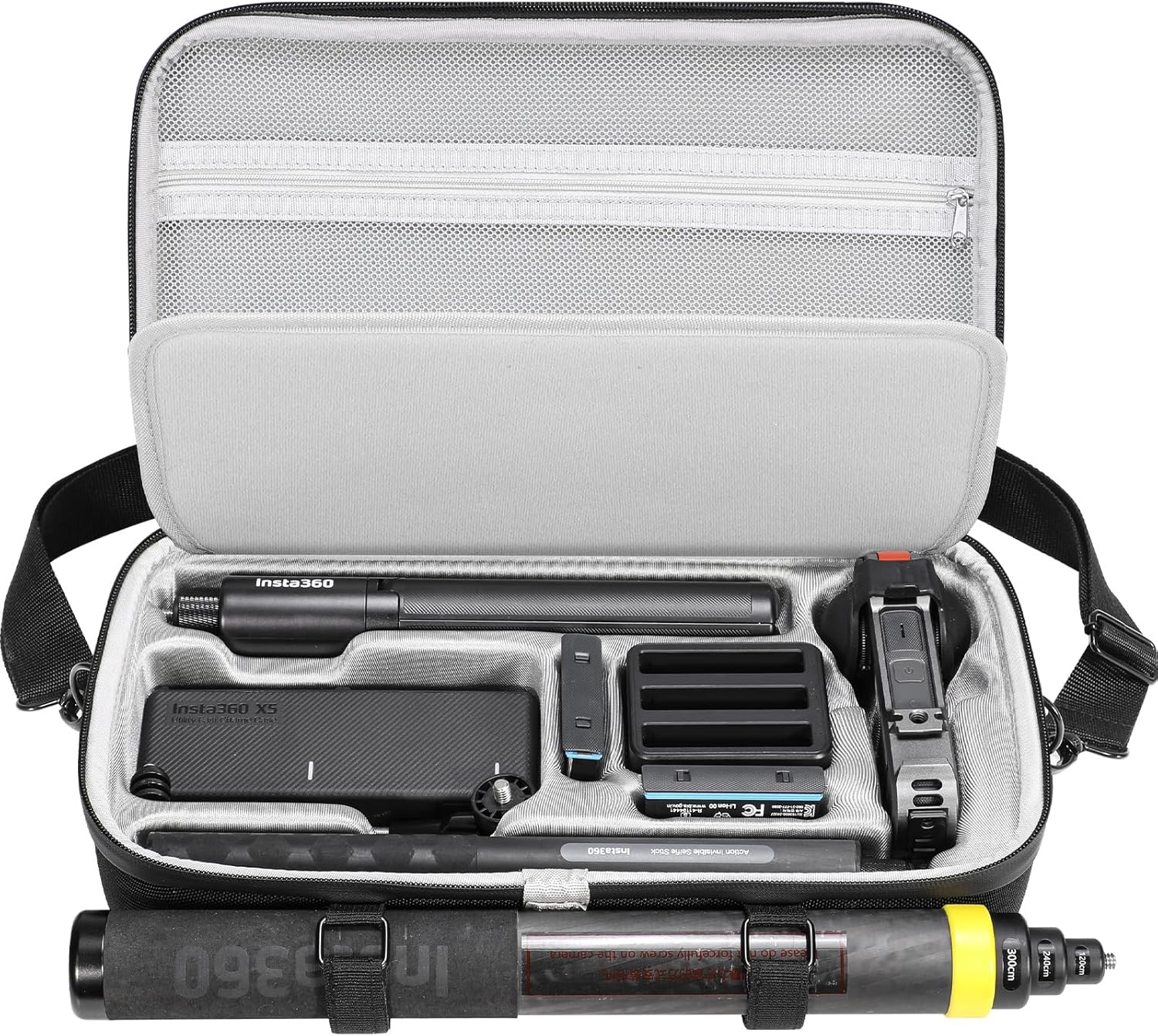 ESTUCHE PARA ACCESORIOS AMAZEAR PARA INSTA360 X6 X5 X4 AIR NEGRO - 1
