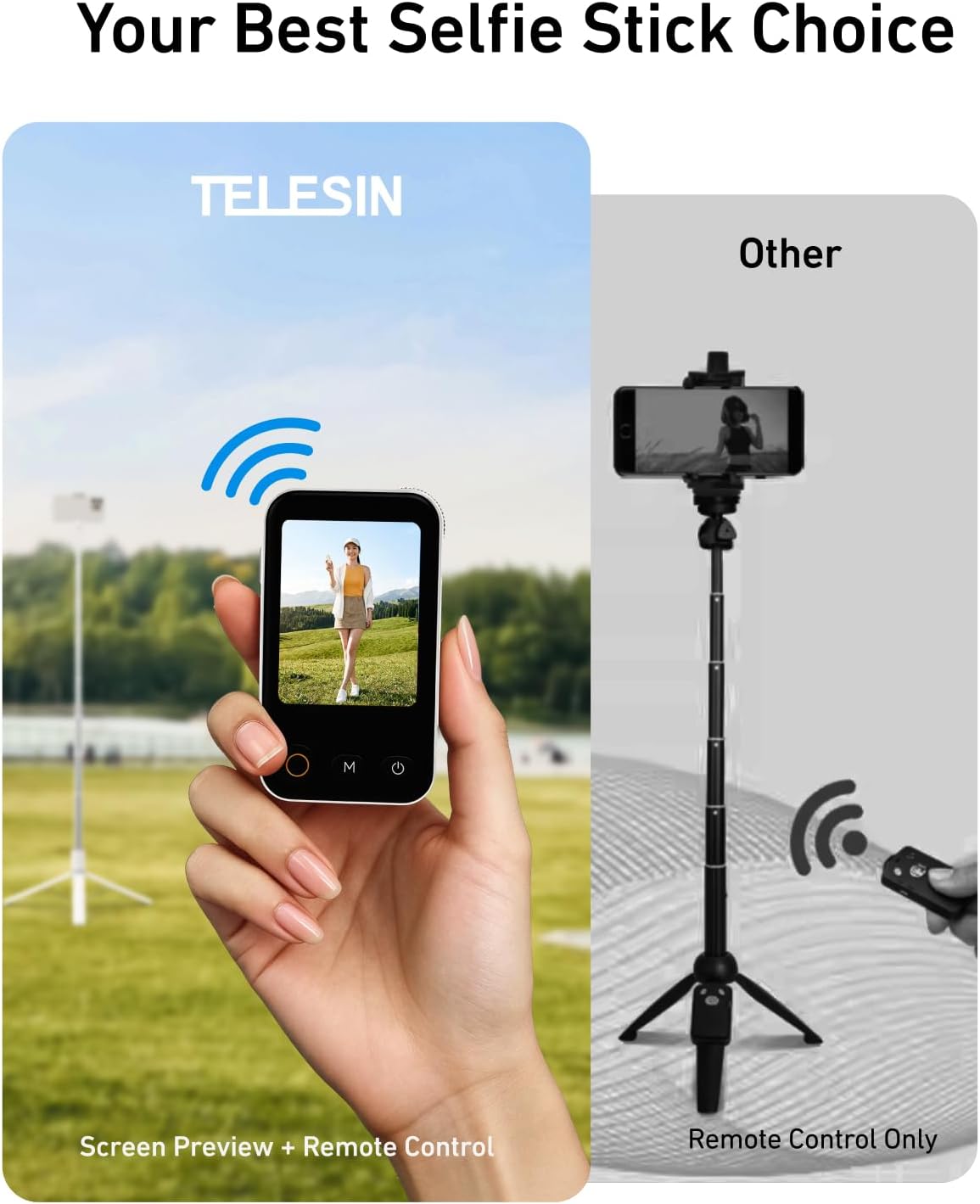 TRÍPODE PARA TELÉFONO TELESIN 0.1S FAST AUTO-OPEN - 2
