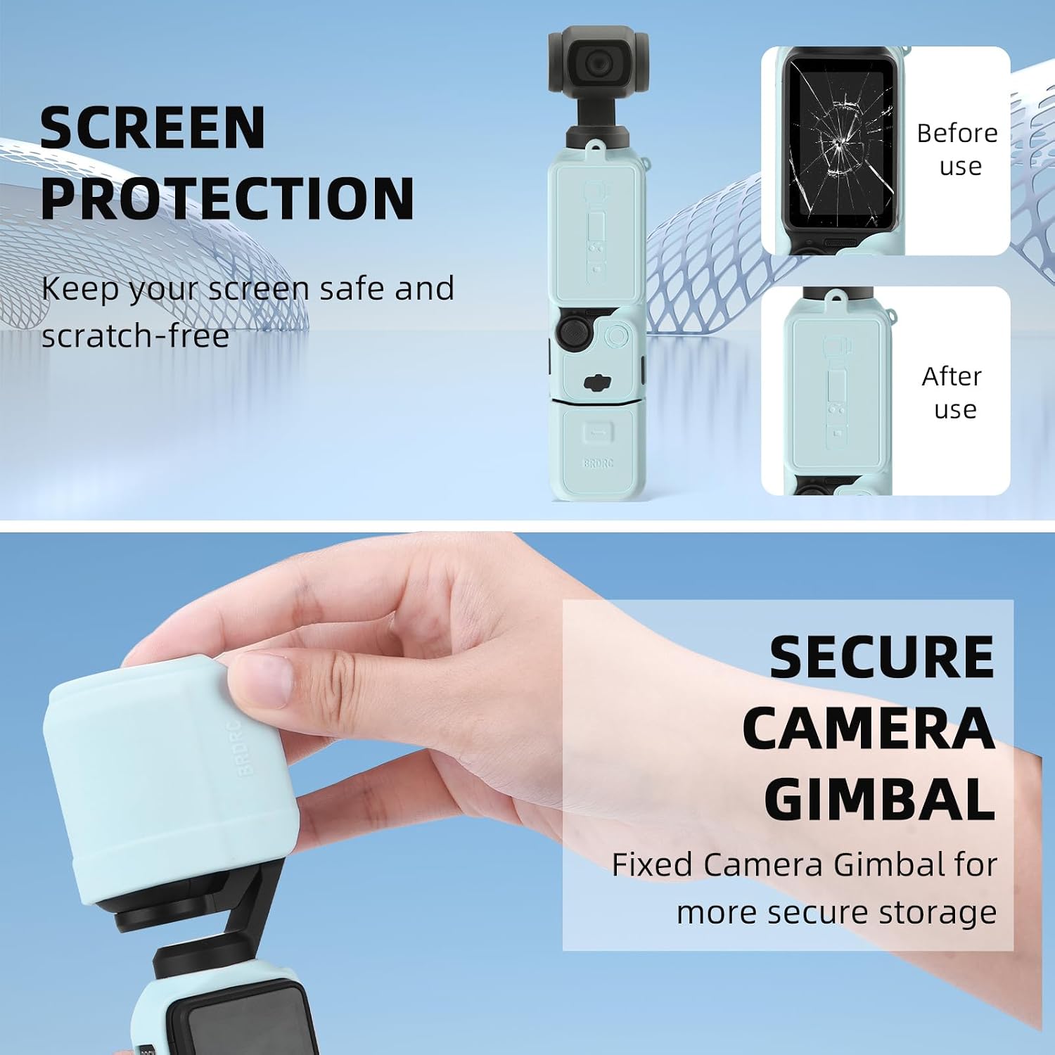 CARCASA DE SILICONA BRDRC POCKET 3 PARA DJI OSMO POCKET 3 AMARILLO - 5