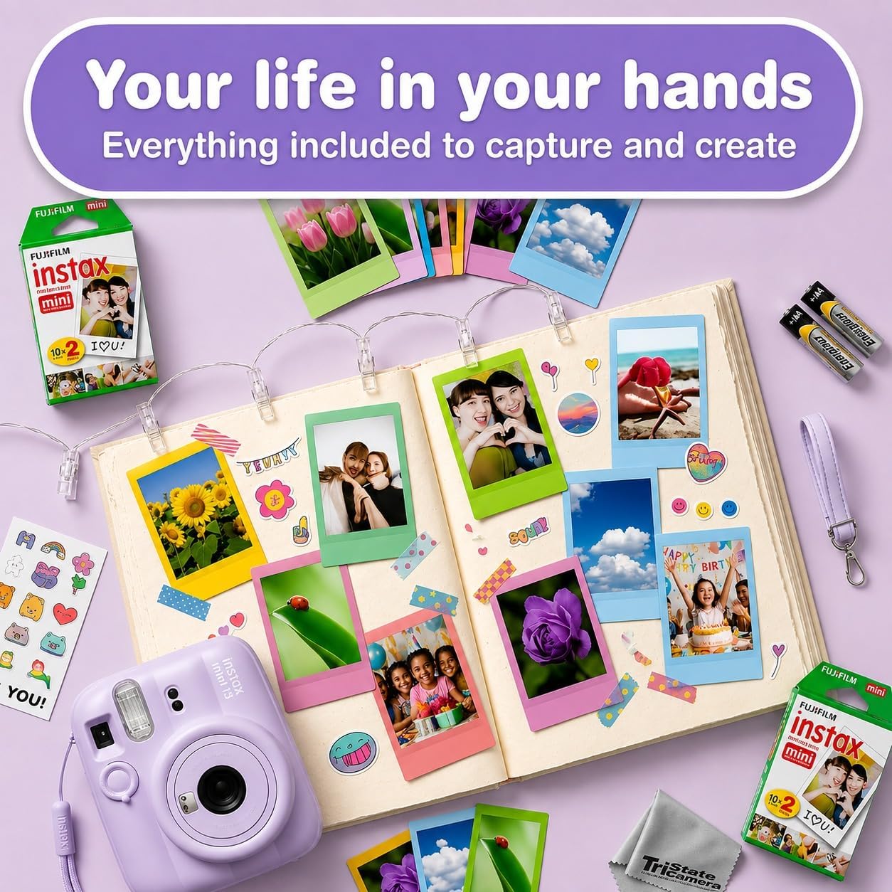 CÁMARA INSTANTÁNEA FUJIFILM INSTAX MINI 13 DREAMY PURPLE CON PELÍCULA DE 20 HOJAS - 2