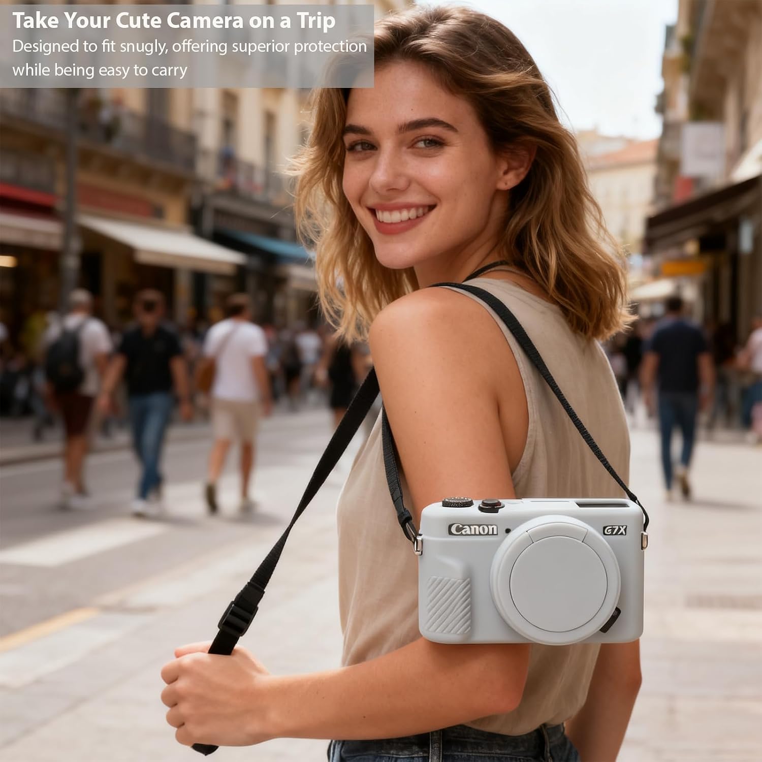FUNDA PARA CÁMARA CANON G7X MARK II / G7X FREVYVE GRIS - 4