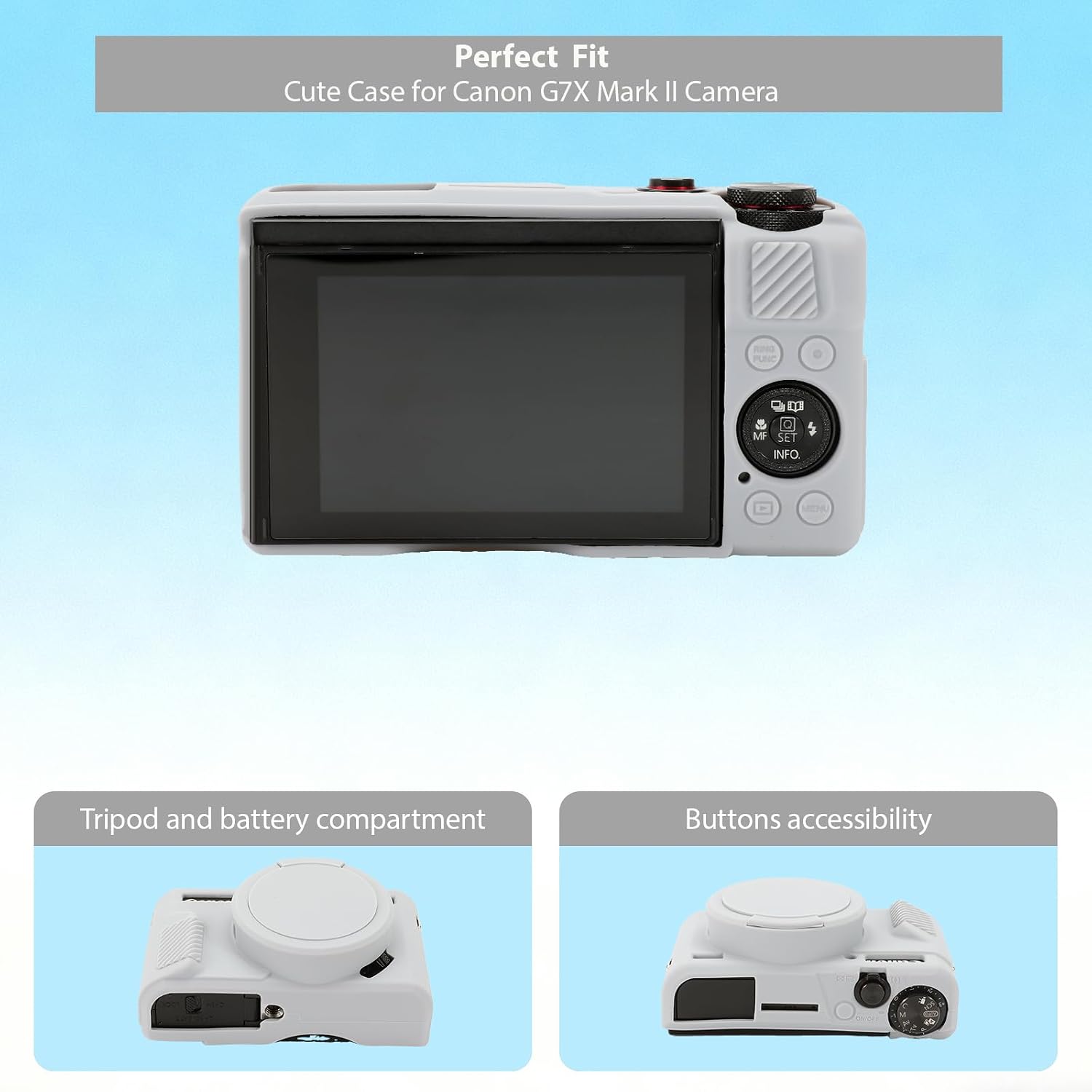 FUNDA PARA CÁMARA CANON G7X MARK II / G7X FREVYVE GRIS - 5
