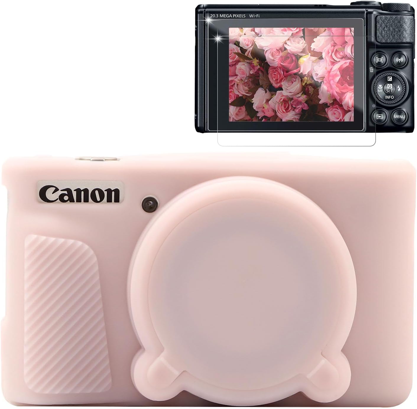 CARCASA PARA CÁMARA CANON POWERSHOT SX740 HS SX730 HS FREVYVE JELLY ROSA - 1