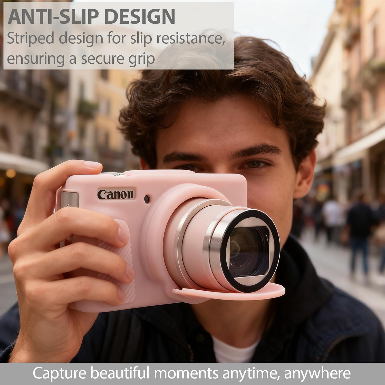 CARCASA PARA CÁMARA CANON POWERSHOT SX740 HS SX730 HS FREVYVE JELLY ROSA - 2